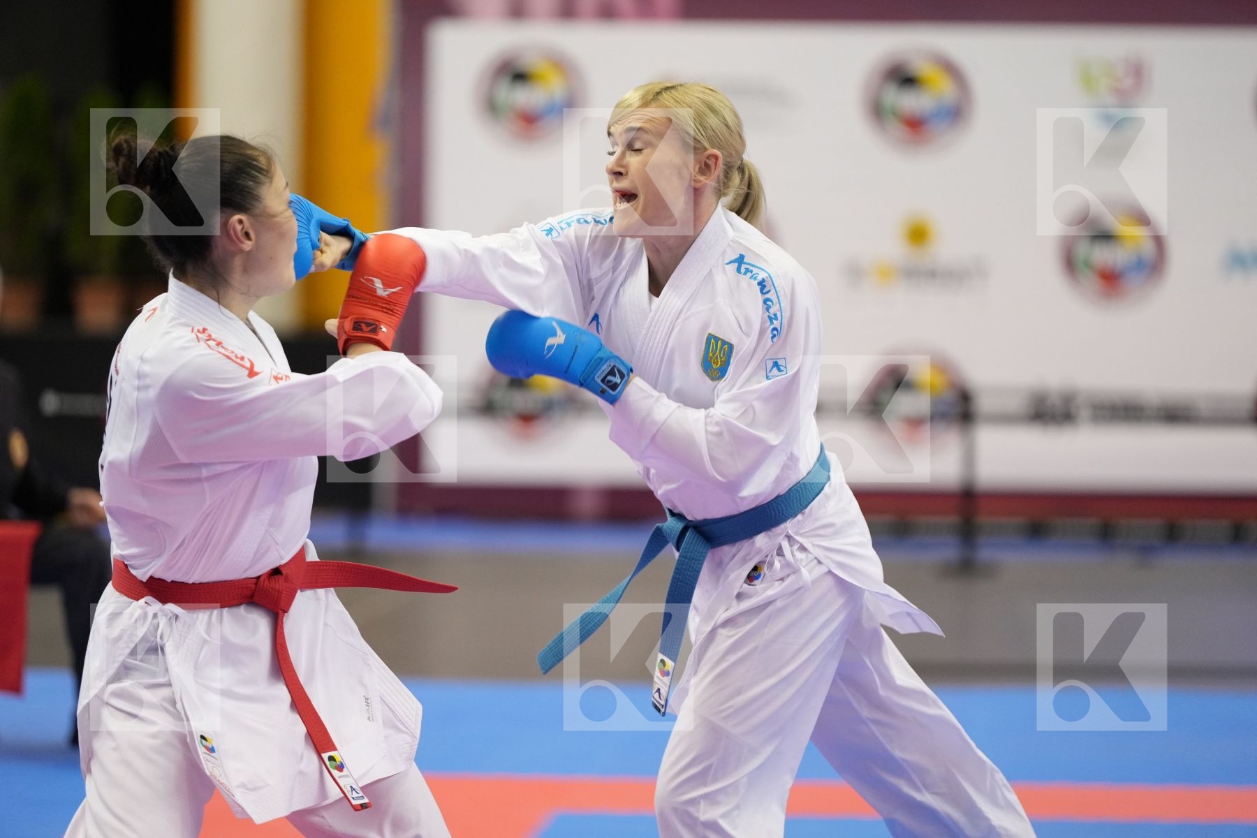 Kumite final bout featuring KANAY ASSEL & SEROGINA ANITA