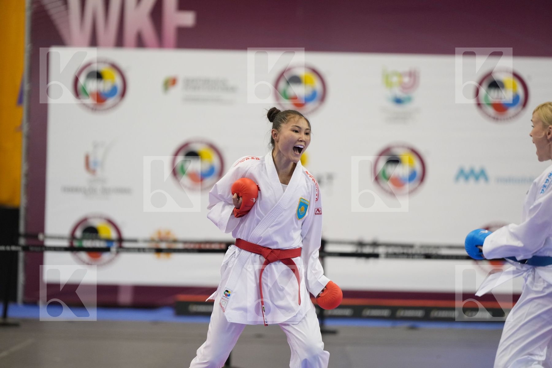 Kumite final bout featuring KANAY ASSEL & SEROGINA ANITA