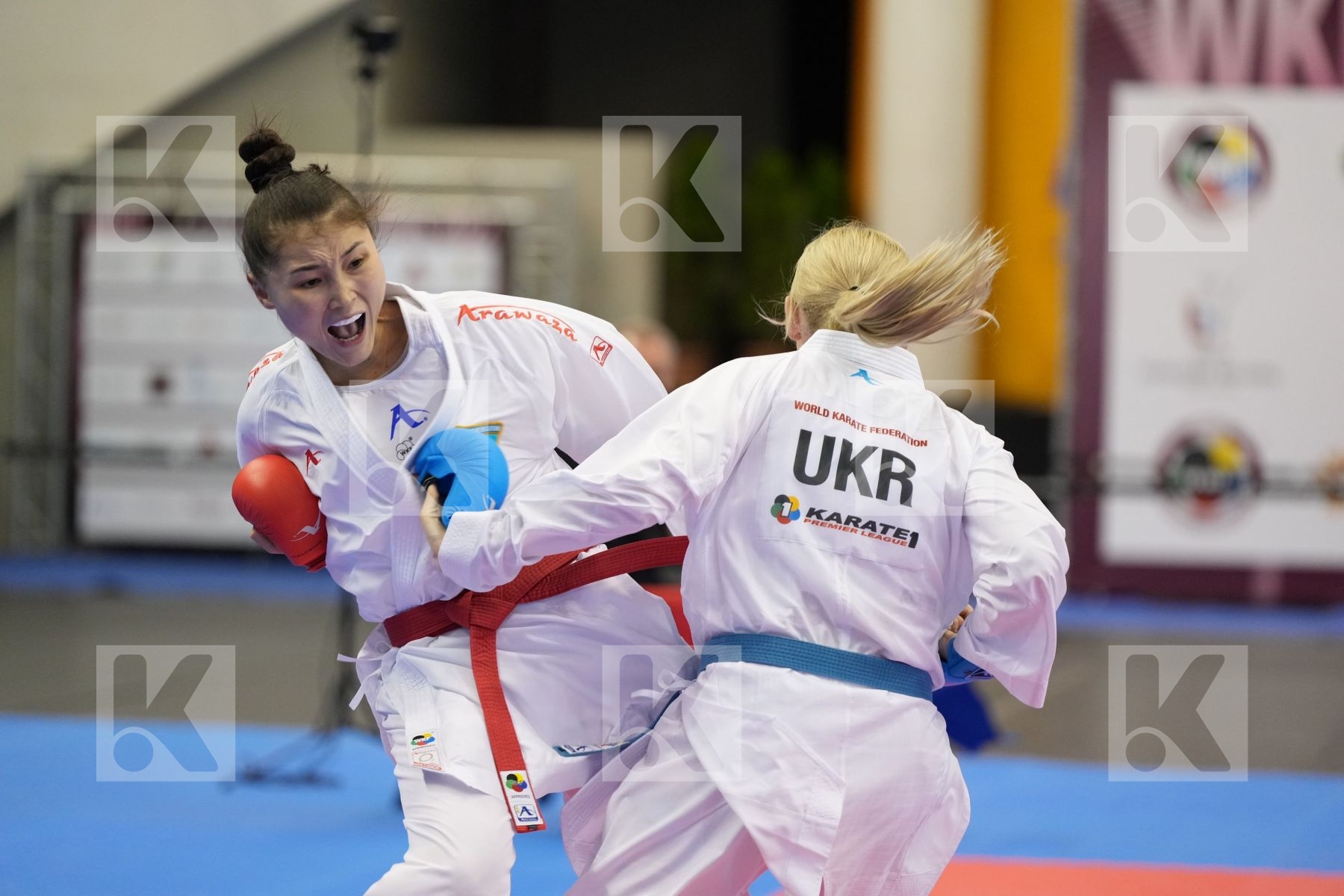 Kumite final bout featuring KANAY ASSEL & SEROGINA ANITA