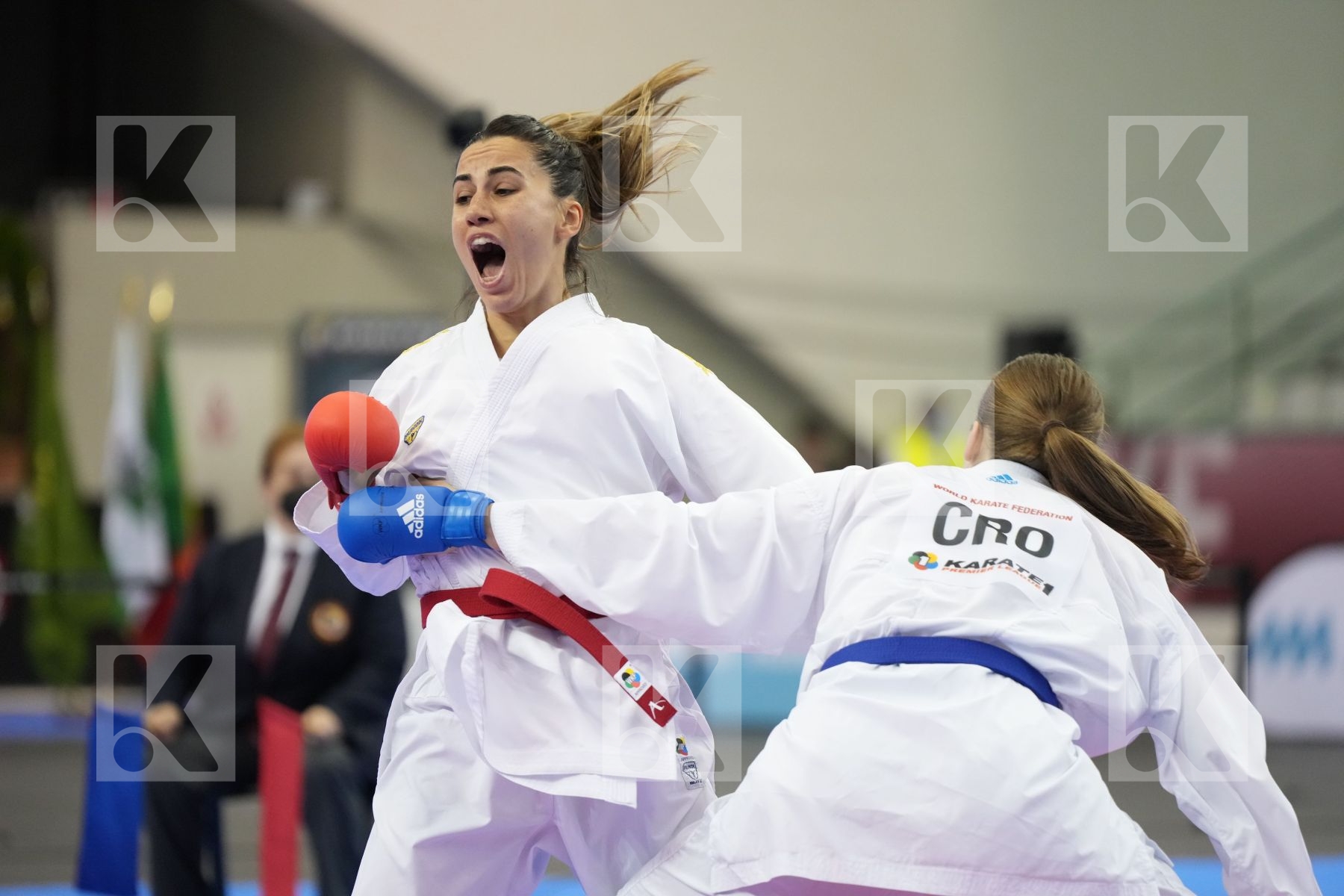 Kumite final bout featuring HOCAOGLU AKYOL MELTEM & LESJAK LUCIJA