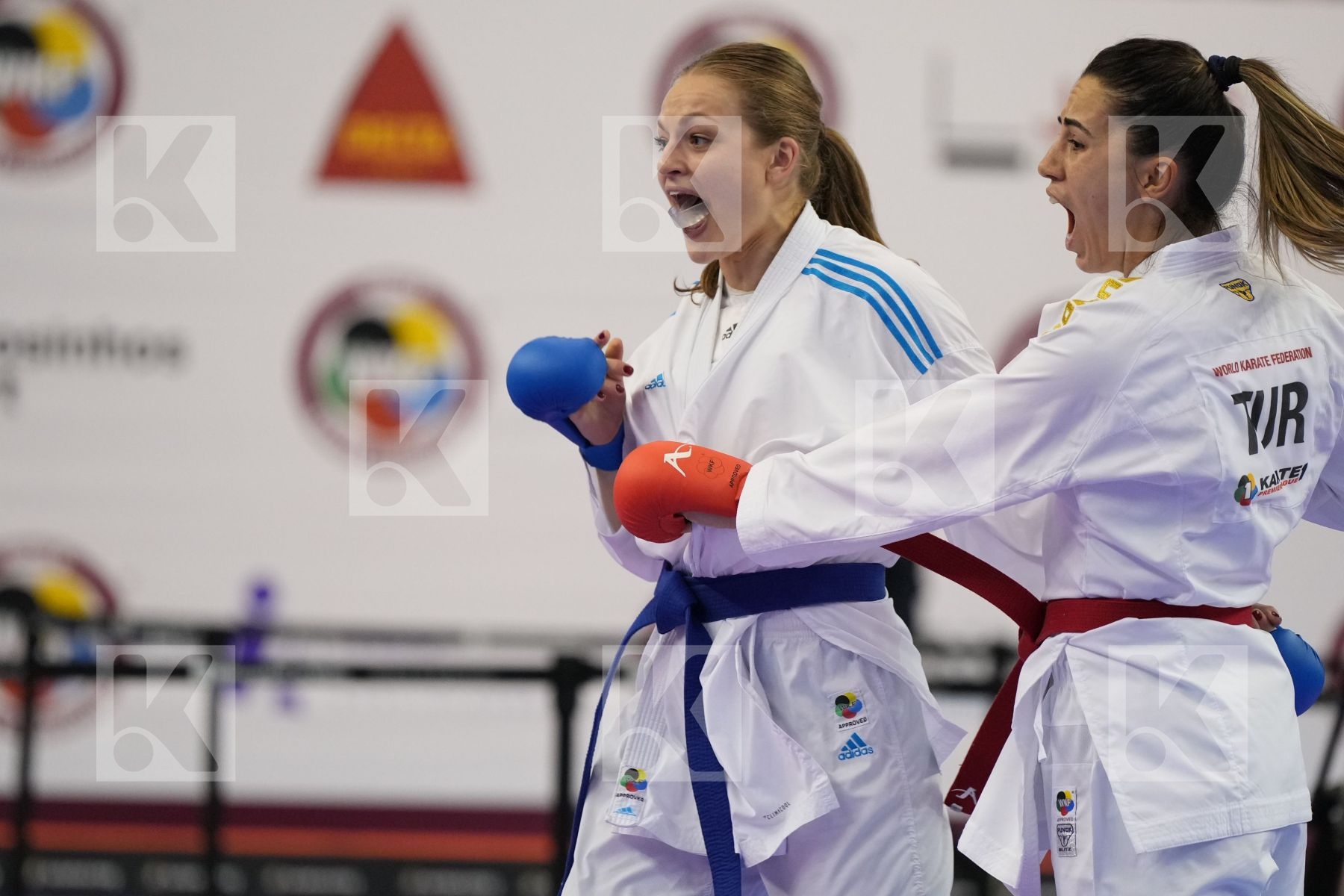 Kumite final bout featuring HOCAOGLU AKYOL MELTEM & LESJAK LUCIJA