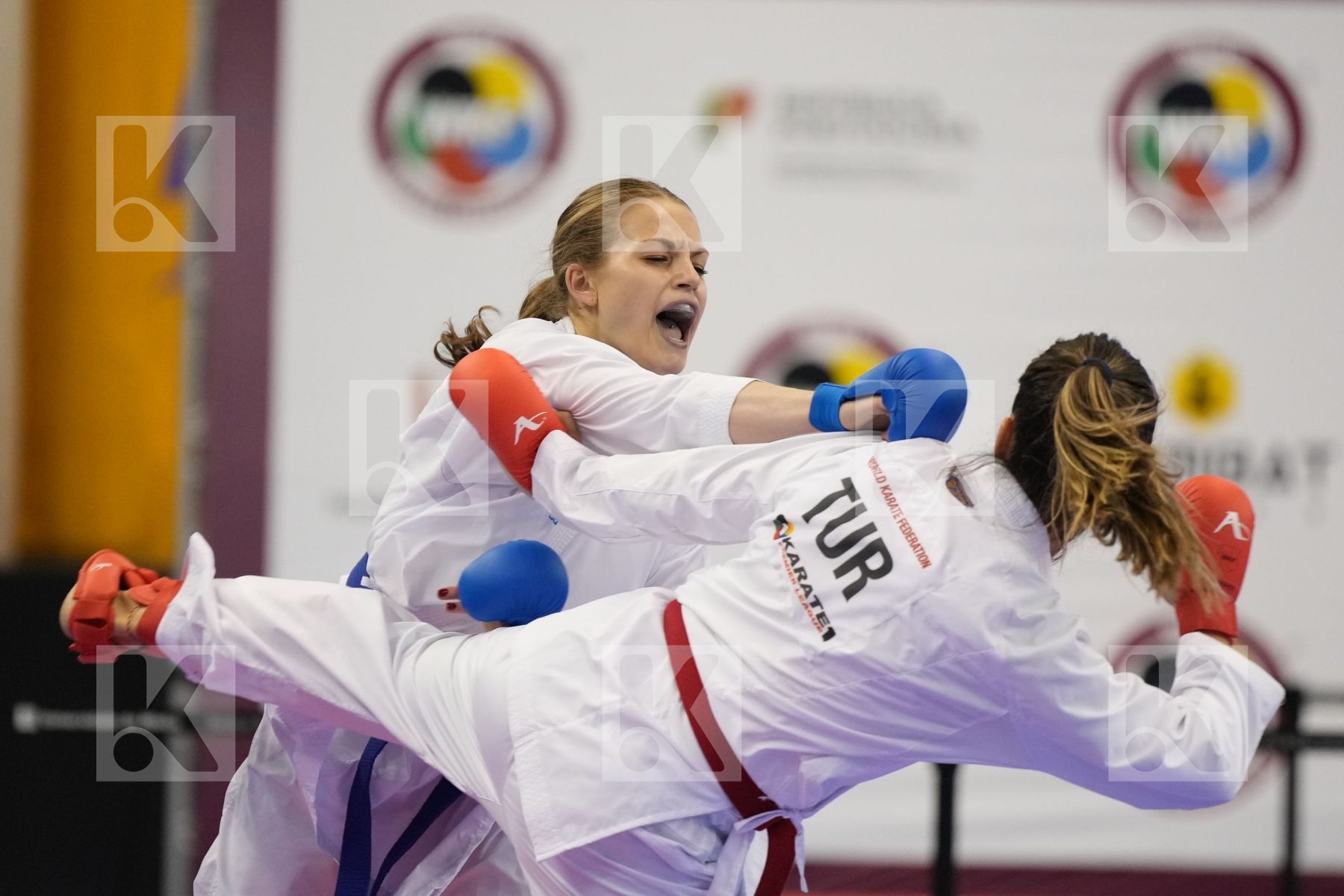 Kumite final bout featuring HOCAOGLU AKYOL MELTEM & LESJAK LUCIJA