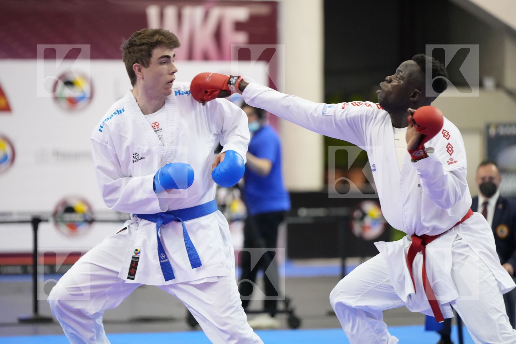 Kumite final bout featuring SECK SAKHO BABACAR & Timmermans Rob