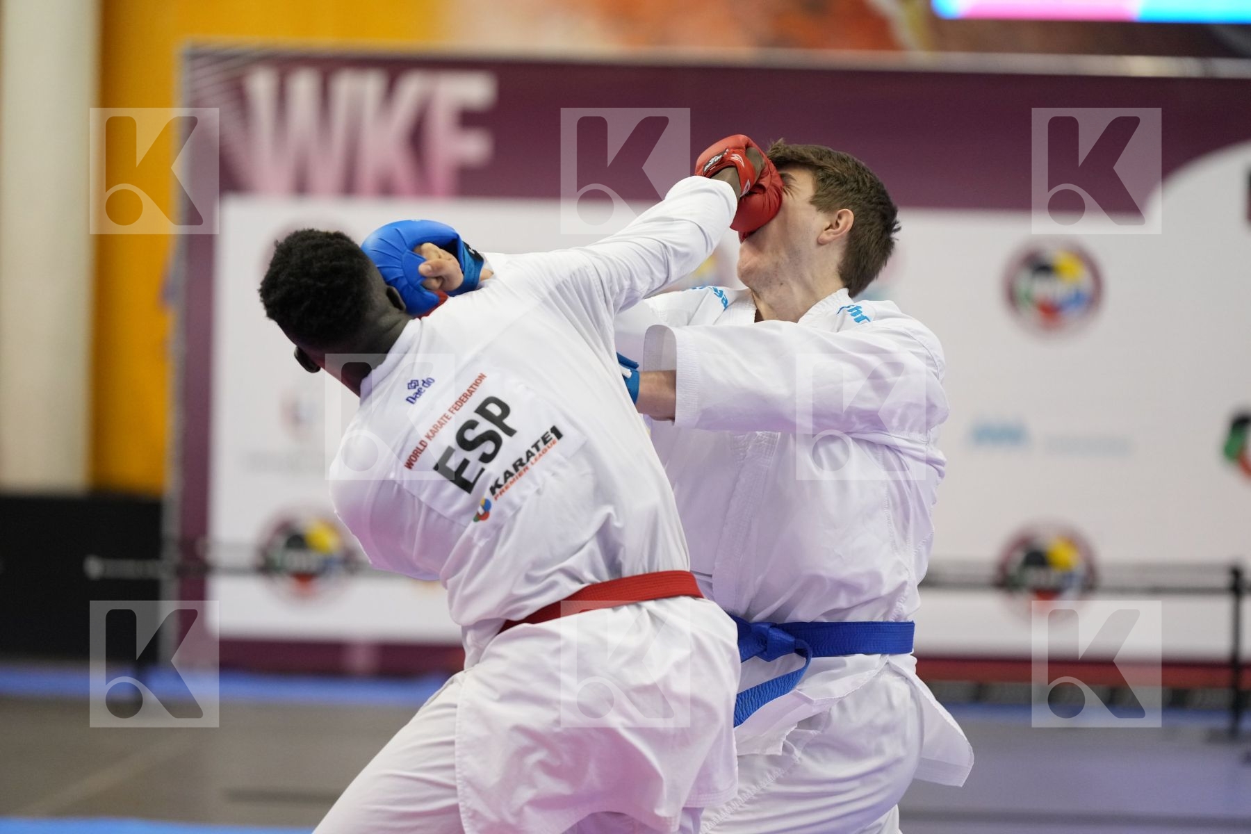 Kumite final bout featuring SECK SAKHO BABACAR & Timmermans Rob