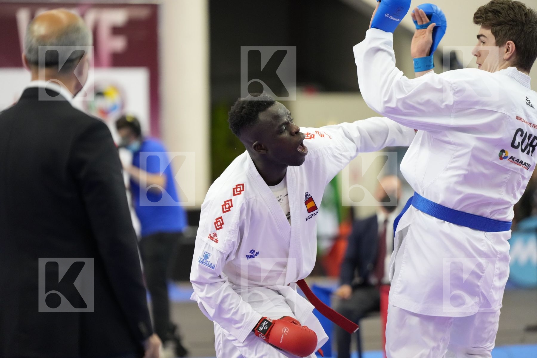 Kumite final bout featuring SECK SAKHO BABACAR & Timmermans Rob