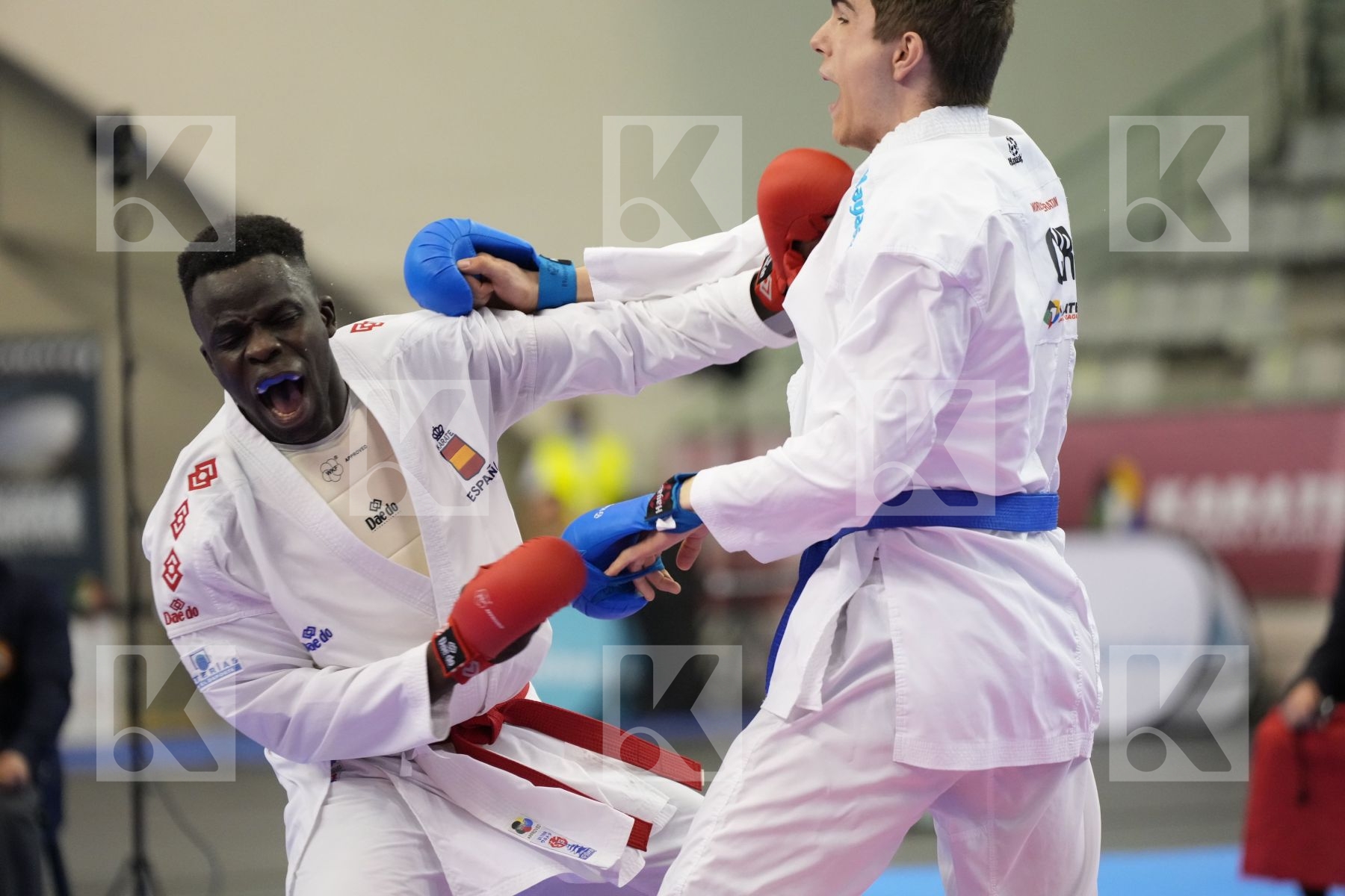 Kumite final bout featuring SECK SAKHO BABACAR & Timmermans Rob