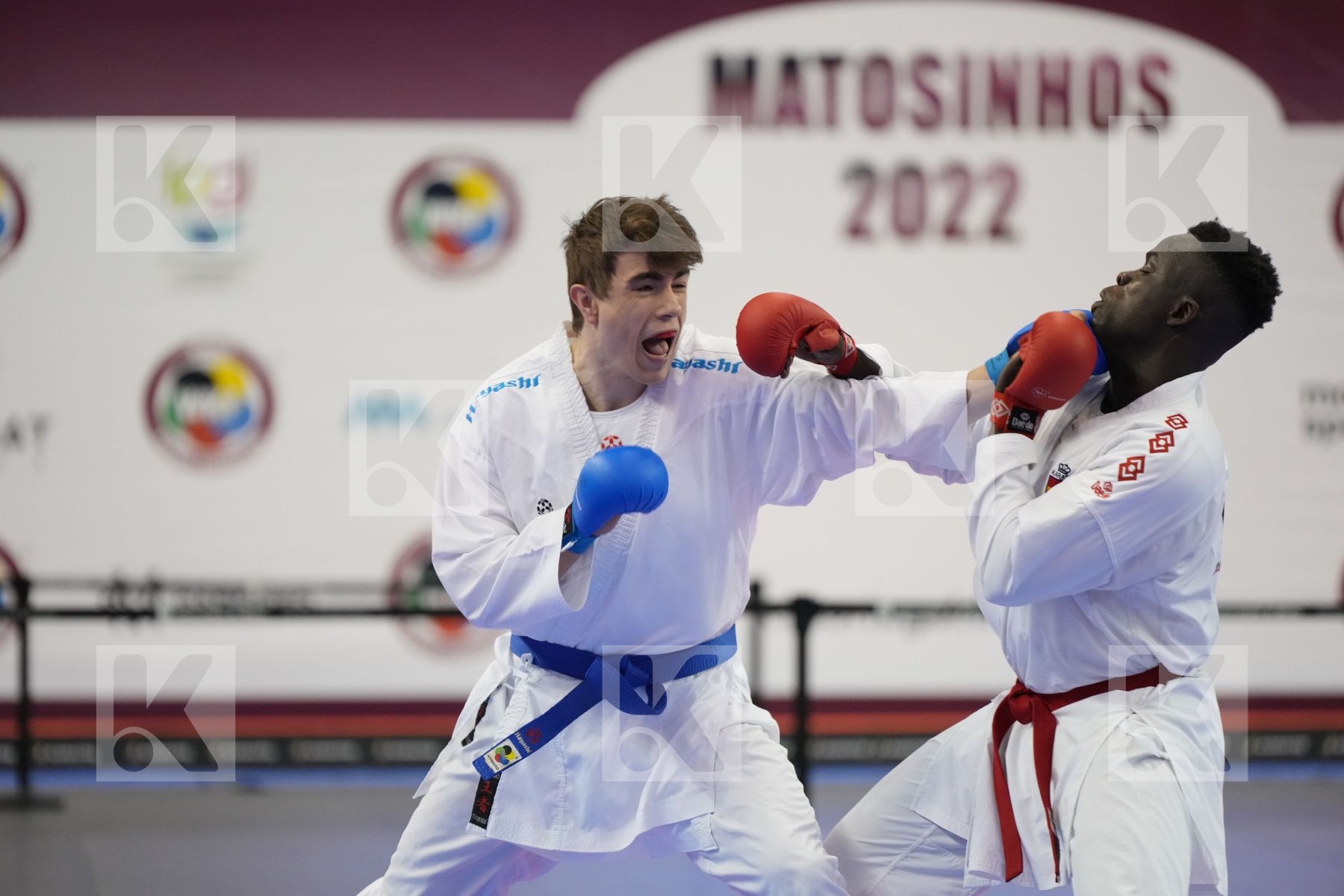 Kumite final bout featuring SECK SAKHO BABACAR & Timmermans Rob