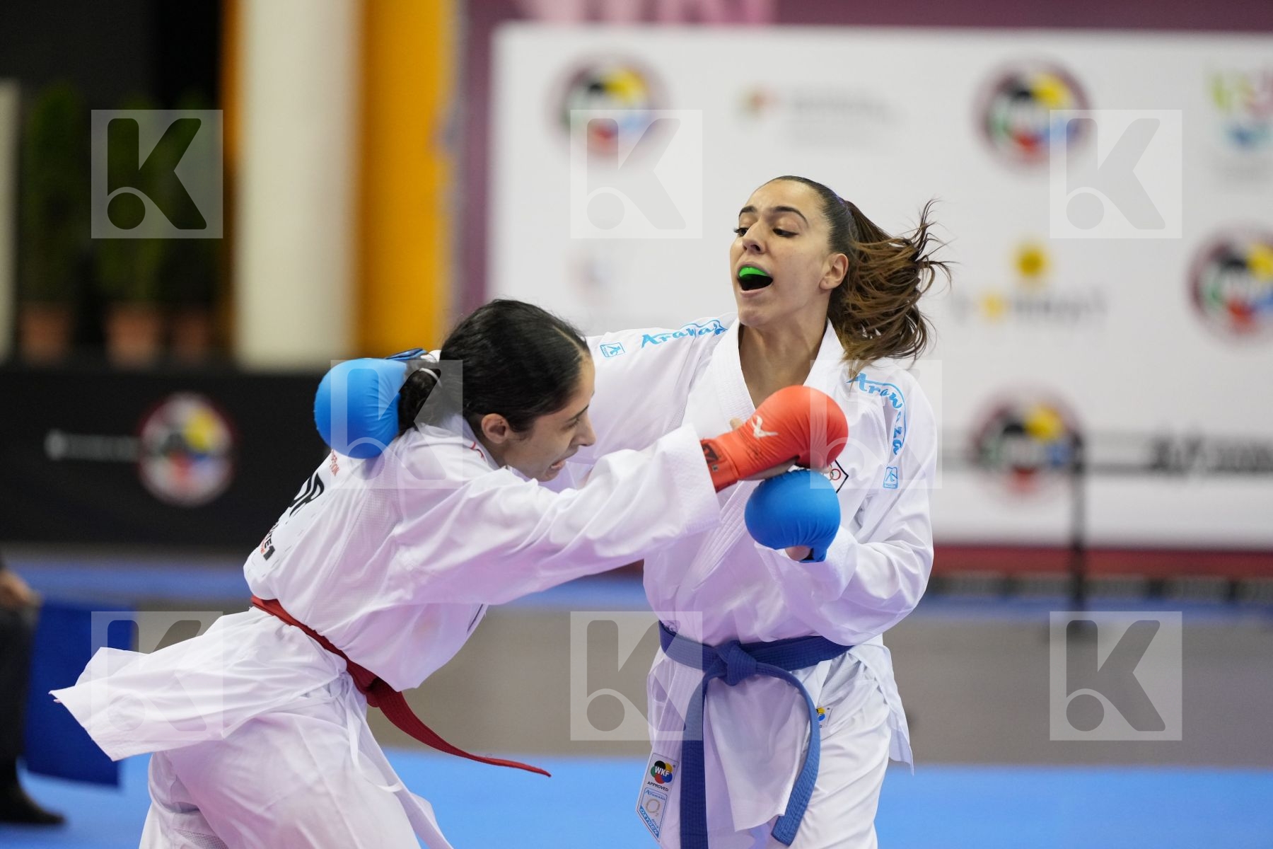 Kumite bronze bout featuring Sara Leal & Irene Kontou