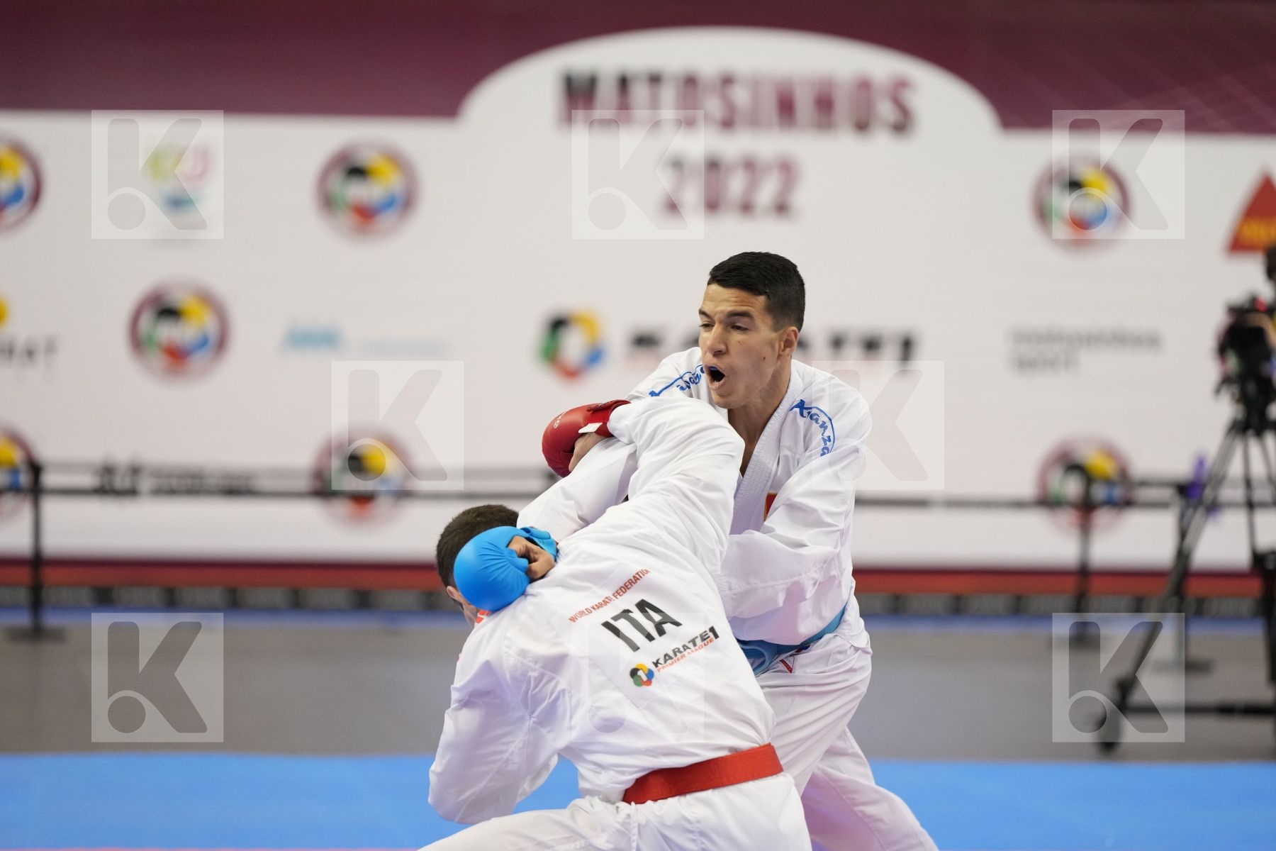 Kumite bronze bout featuring Danilo Greco & Oussama Edari