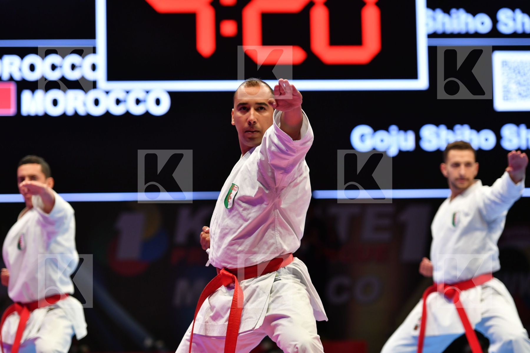 Goju shiho sho Male team kata Morocco Morocco Morocco