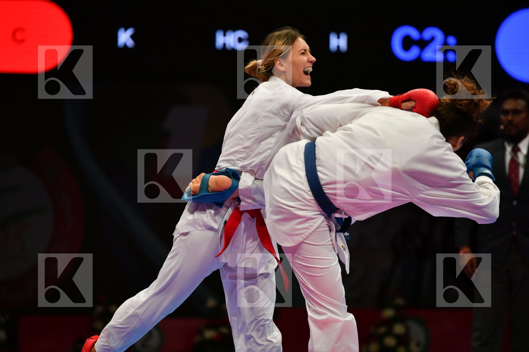 Female kumite 68+ kg France Kloucha Sofia Slovakia Tatarova Domi