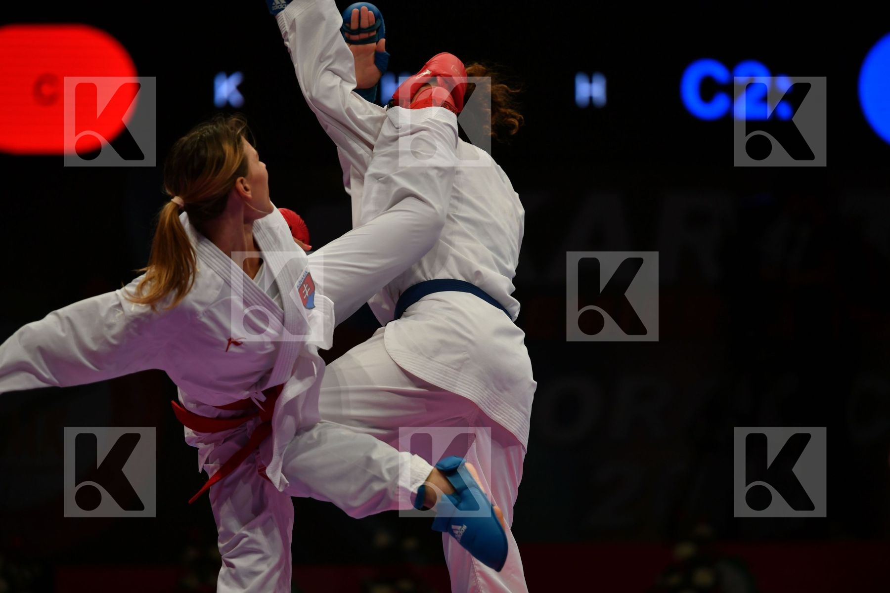 Female kumite 68+ kg France Kloucha Sofia Slovakia Tatarova Domi