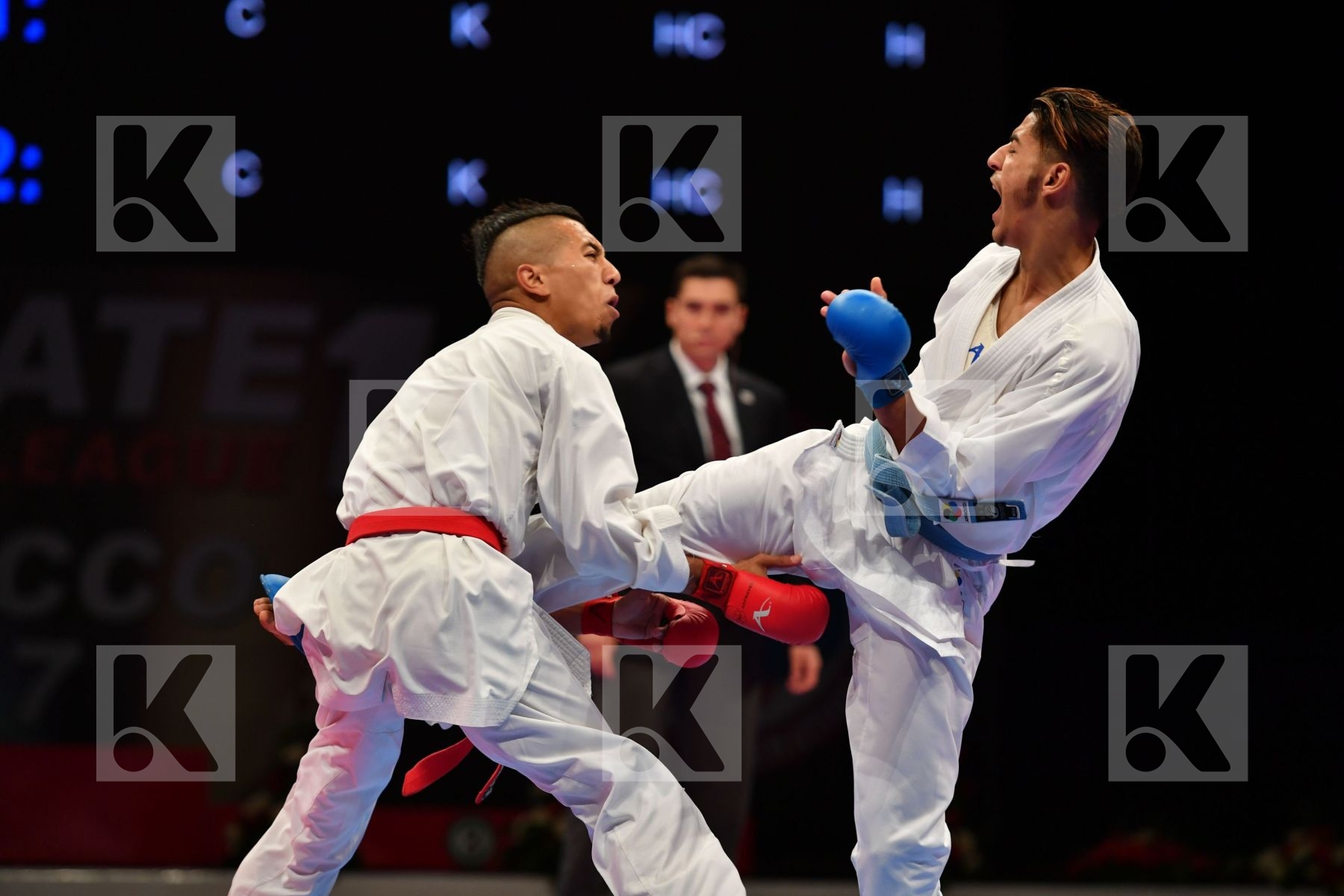 Male kumite -60 kg Morocco Takzima Aymane Taoussi Mohammed