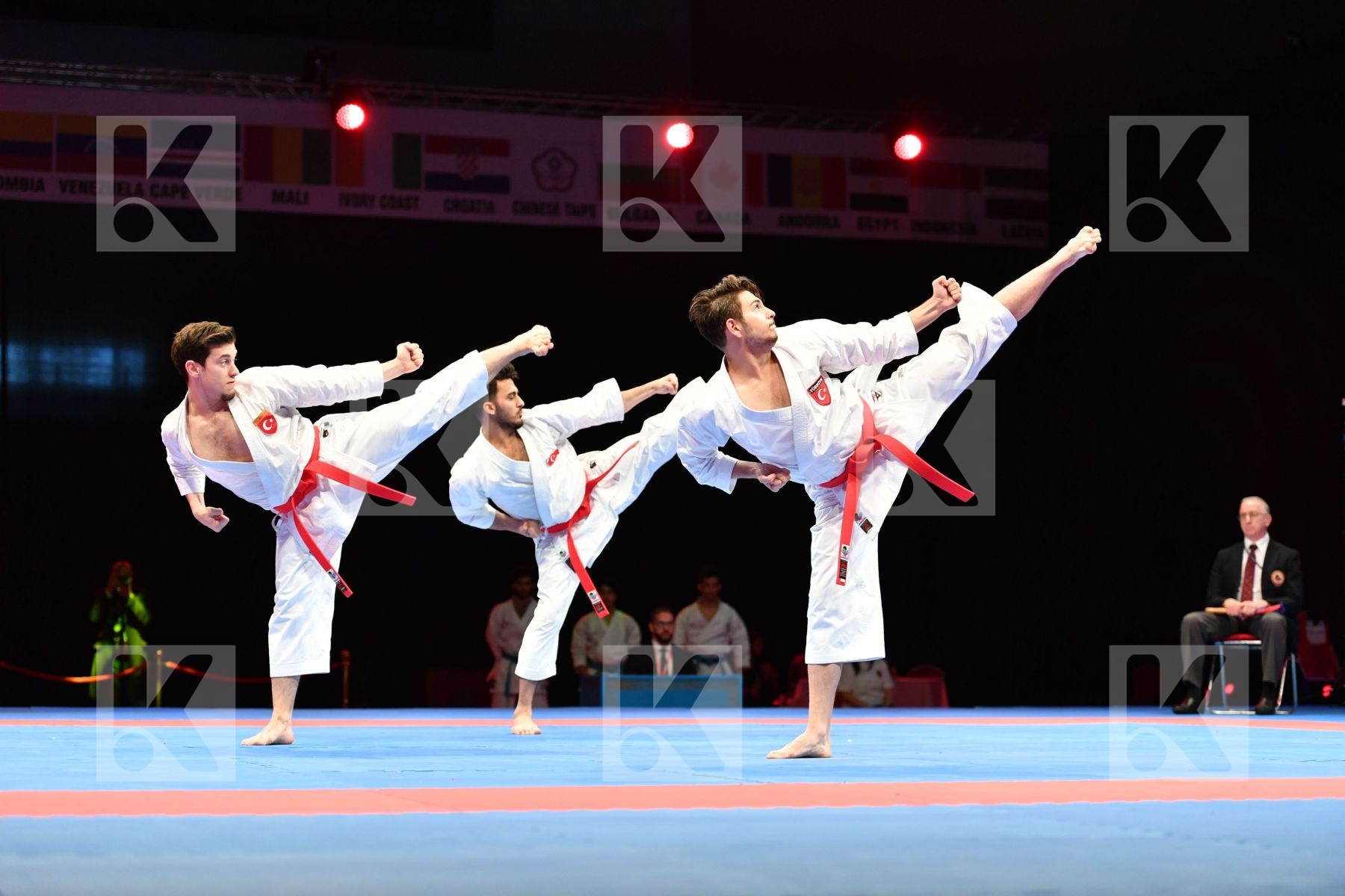 Gankaku Male team kata Turkey Turkey Turkey