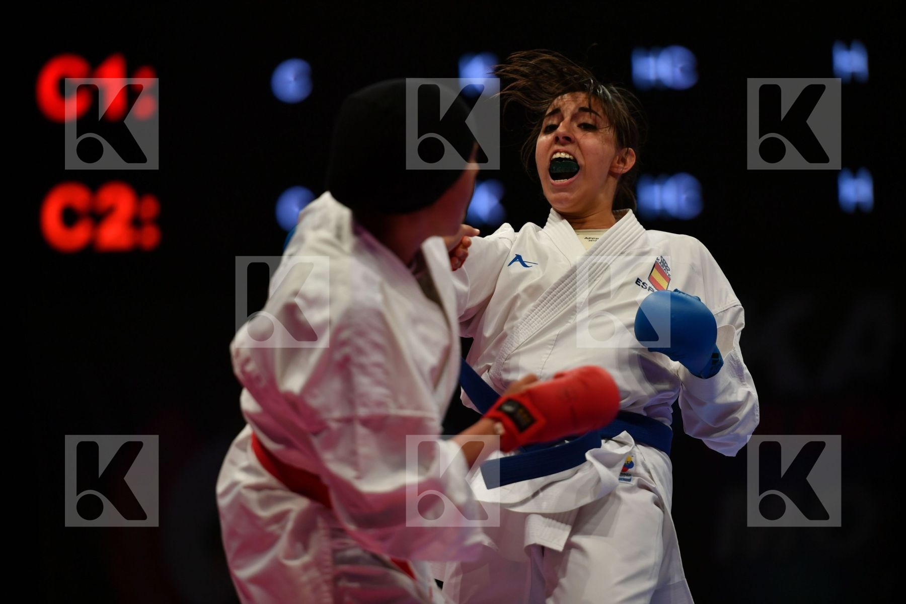 Espinosa Maria Female kumite -61 kg Morocco Sadini Btissam Spain