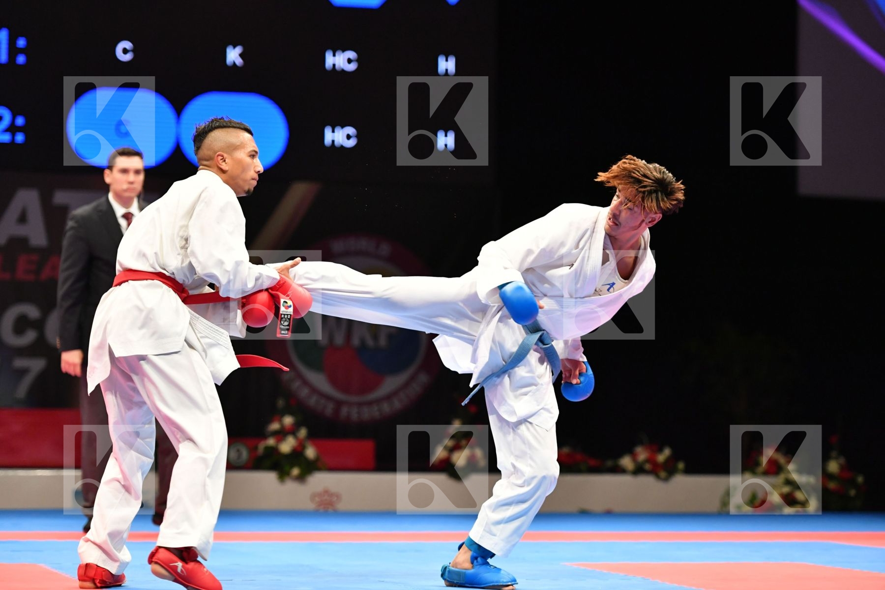Male kumite -60 kg Morocco Takzima Aymane Taoussi Mohammed