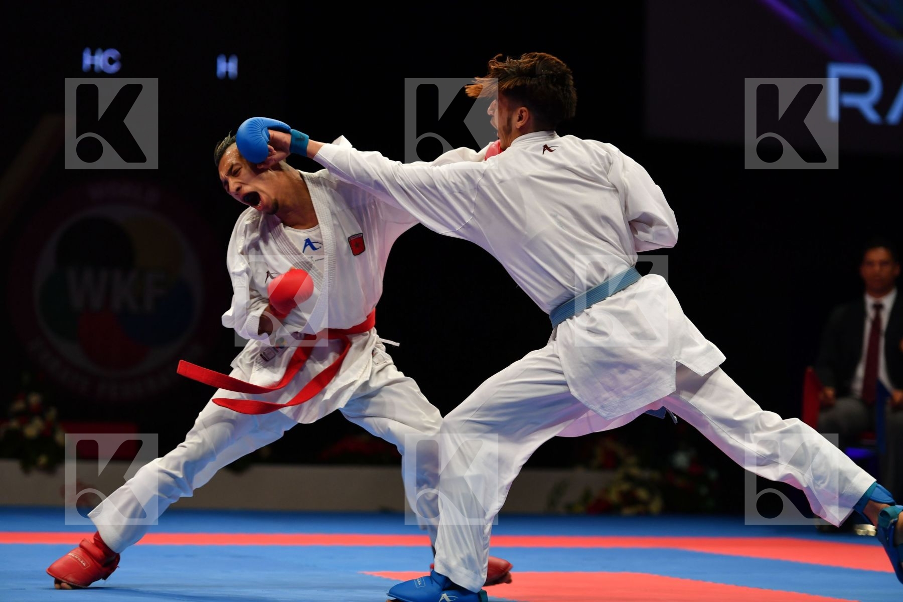 Male kumite -60 kg Morocco Takzima Aymane Taoussi Mohammed