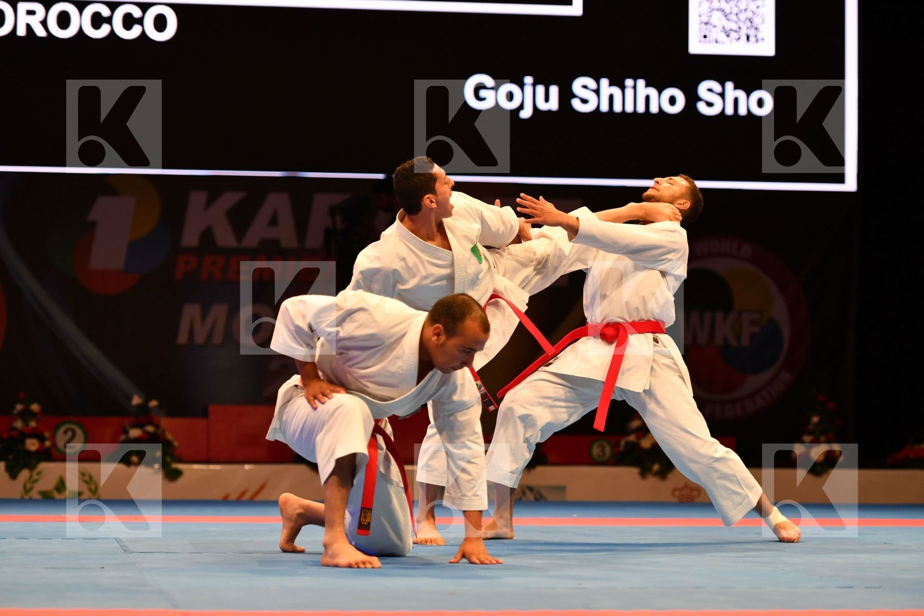 Goju shiho sho Male team kata Morocco Morocco Morocco