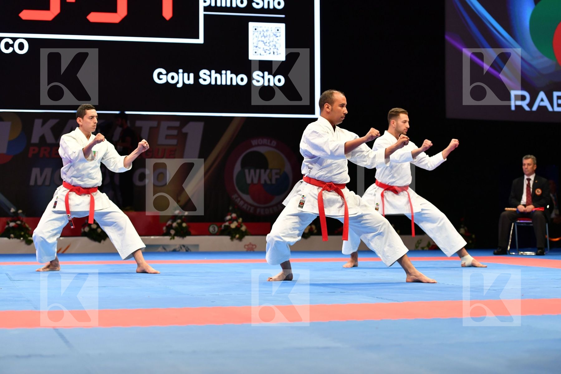 Goju shiho sho Male team kata Morocco Morocco Morocco