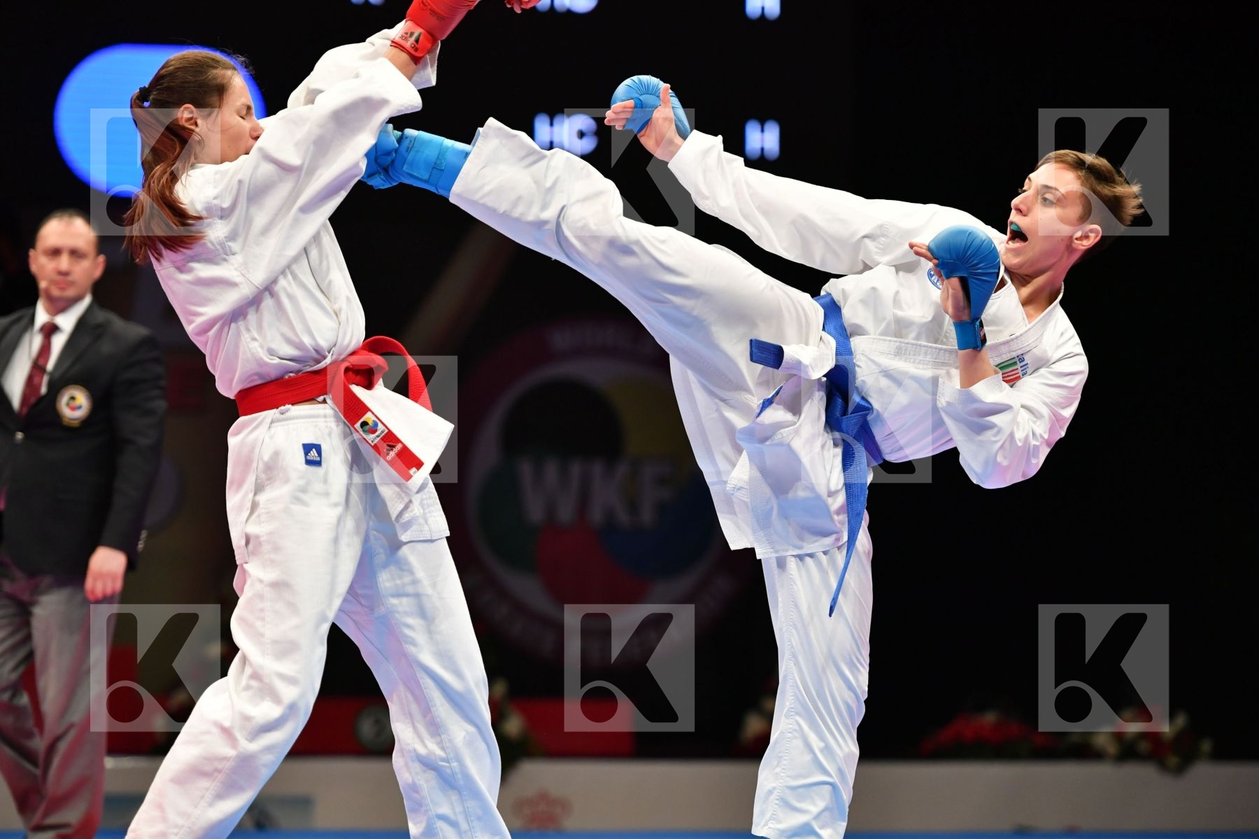 Female kumite -68 kg Italy Kopunova Miroslava Semeraro Silvia Sl