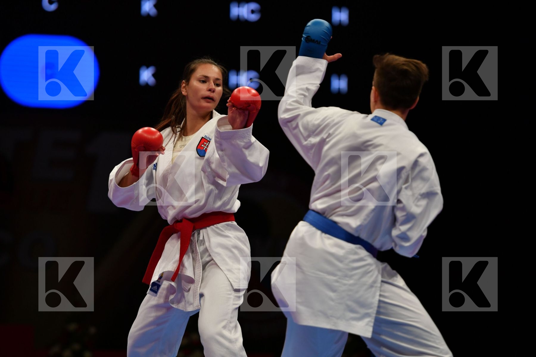 Female kumite -68 kg Italy Kopunova Miroslava Semeraro Silvia Sl