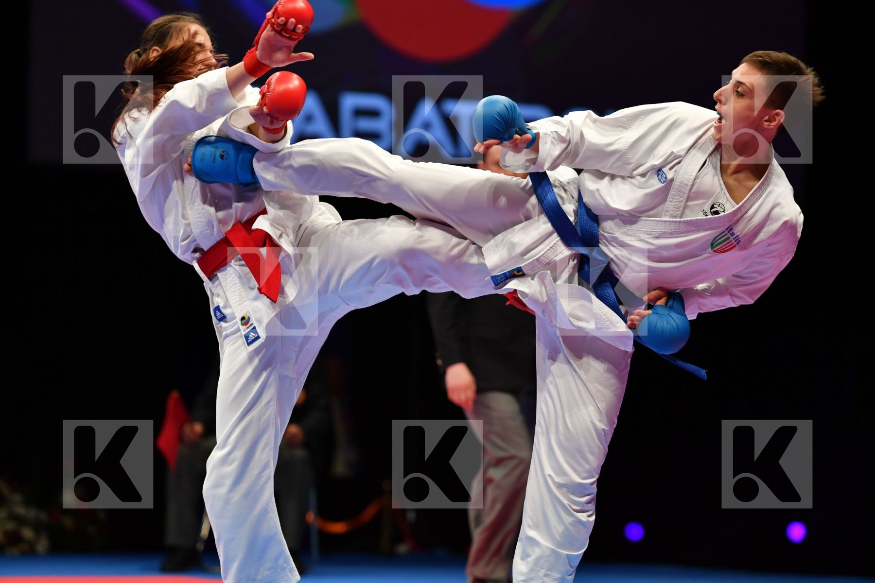 Female kumite -68 kg Italy Kopunova Miroslava Semeraro Silvia Sl