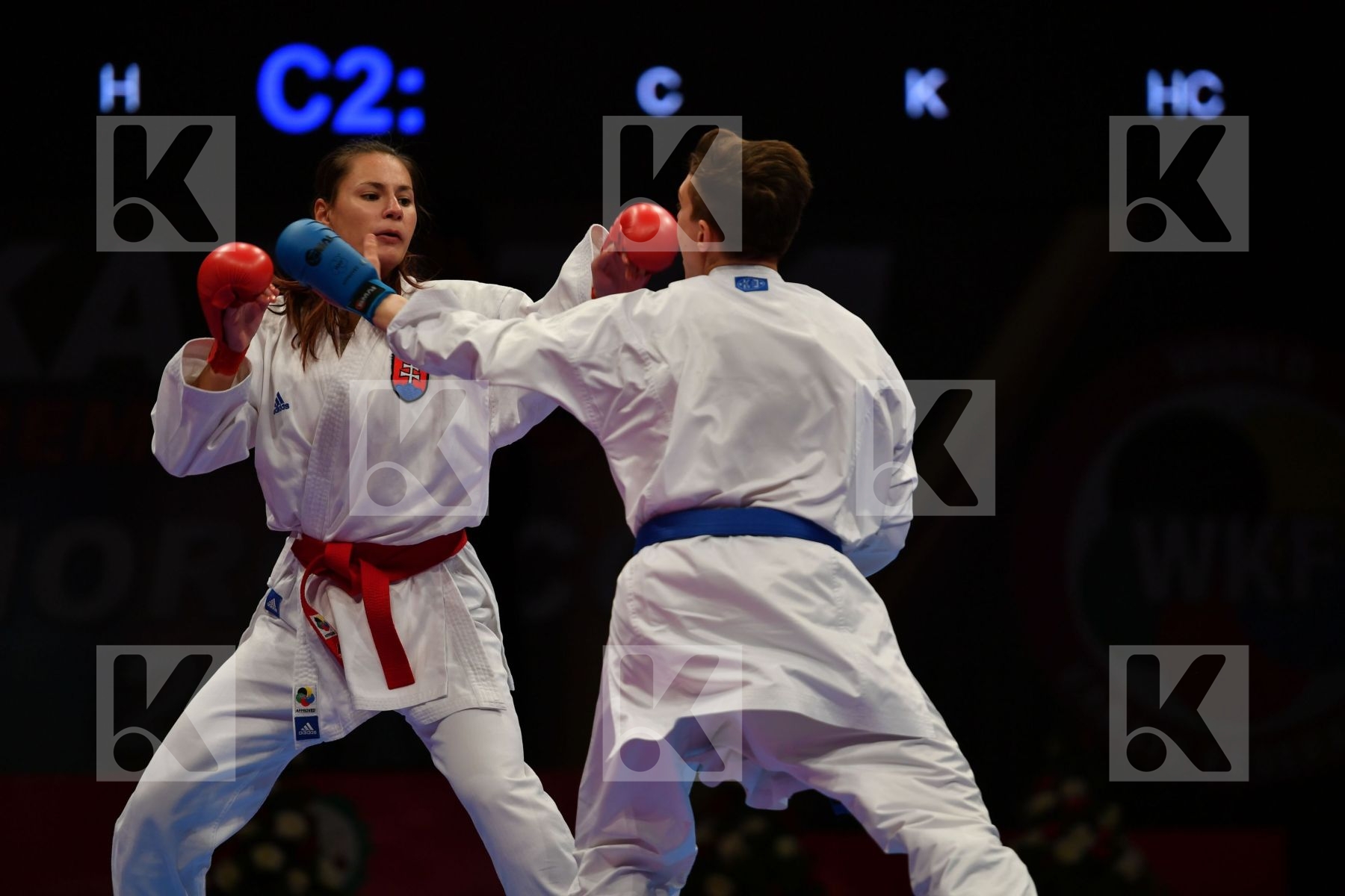 Female kumite -68 kg Italy Kopunova Miroslava Semeraro Silvia Sl