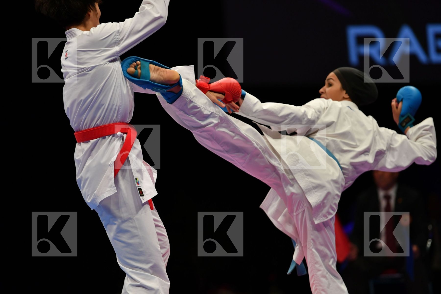 China Female kumite -61 kg Karchali  Najlae Morocco Yin Xiaoyan