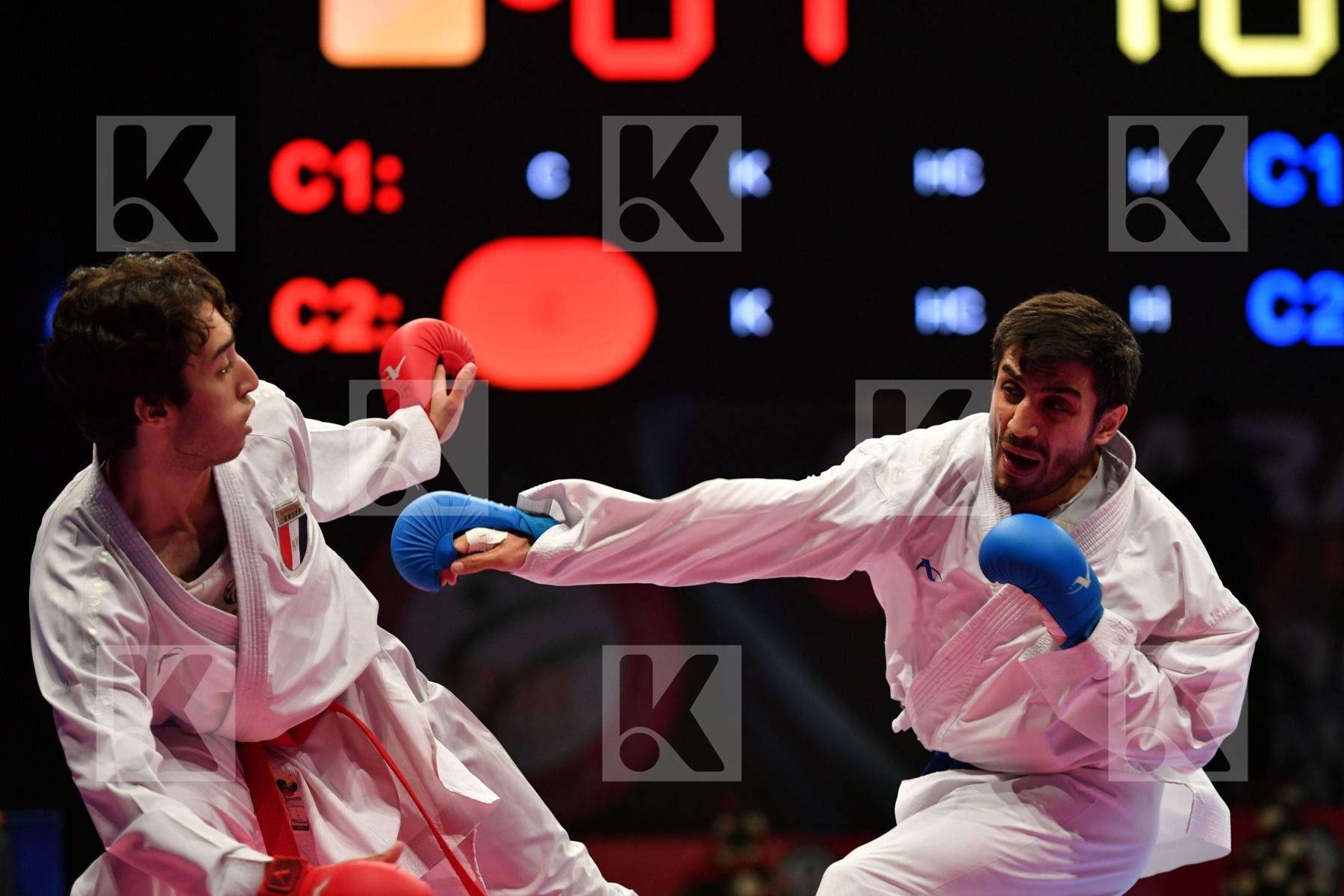 Egypt Elsawy Ali Kemaloglu Omer Male kumite -67 kg Turkey