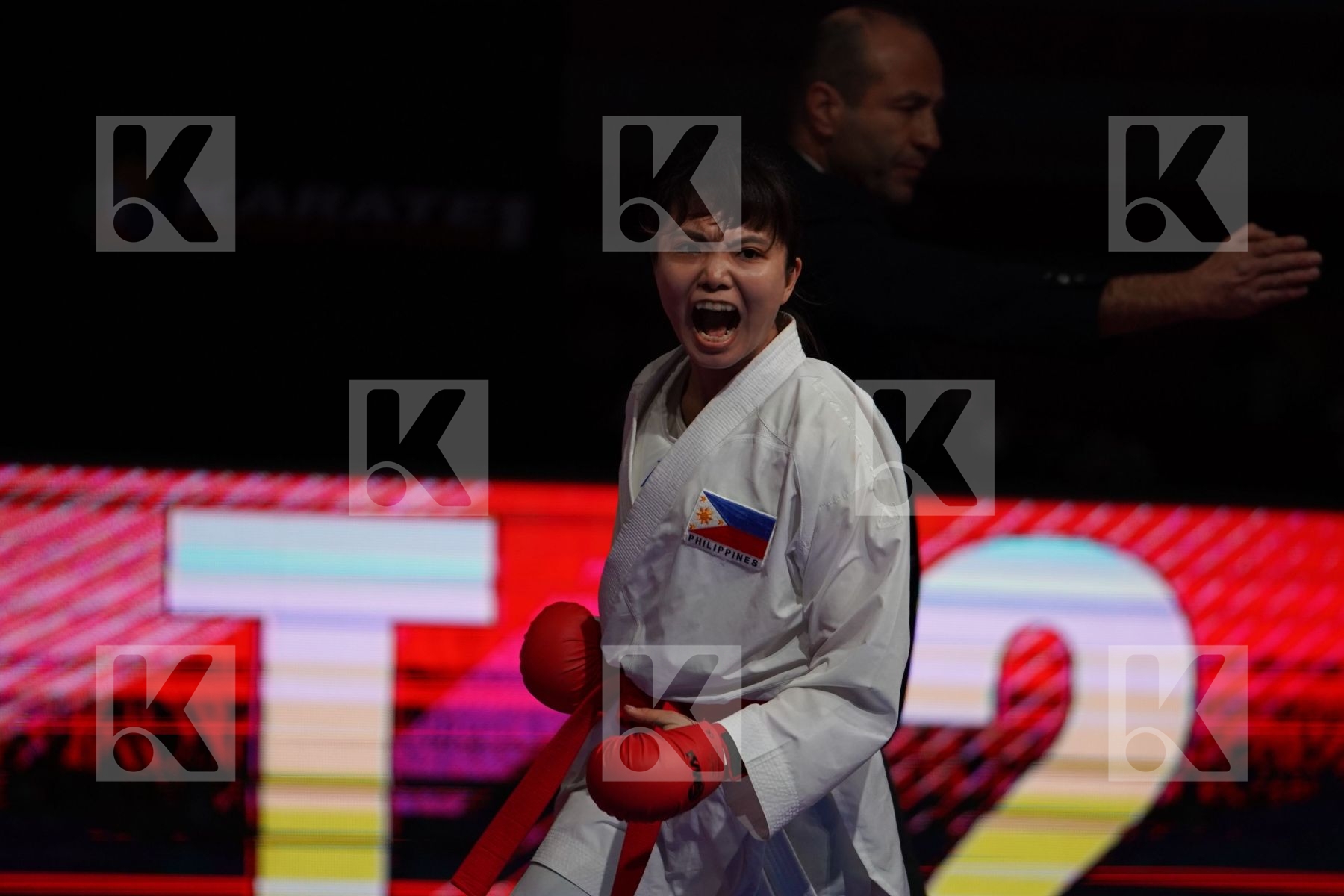 TSUKII JUNNA (PHILIPPINE) vs KOULINKOVITCH MARIYA (BELARUS) in Senior Kumite -50 Kg - Bronze bout