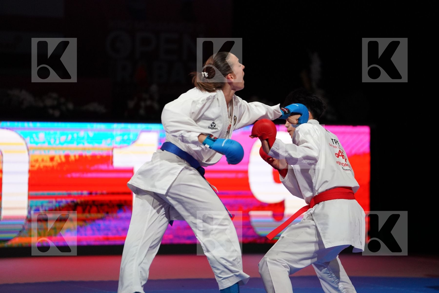 KU TSUI-PING (CHINESE TAIPEI) vs PLANK BETTINA (AUSTRIA) in Senior Kumite -50 Kg - Bronze bout