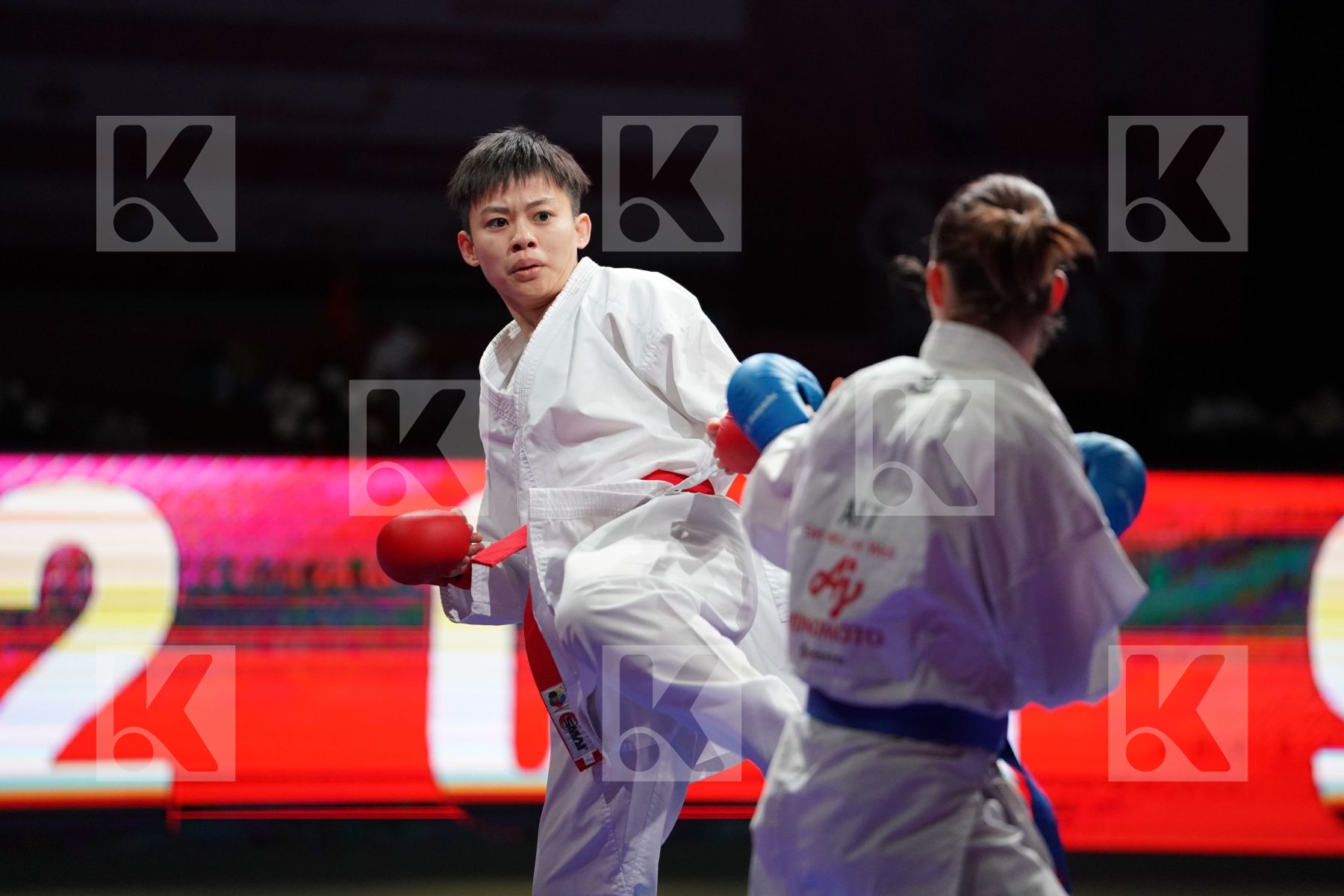 KU TSUI-PING (CHINESE TAIPEI) vs PLANK BETTINA (AUSTRIA) in Senior Kumite -50 Kg - Bronze bout