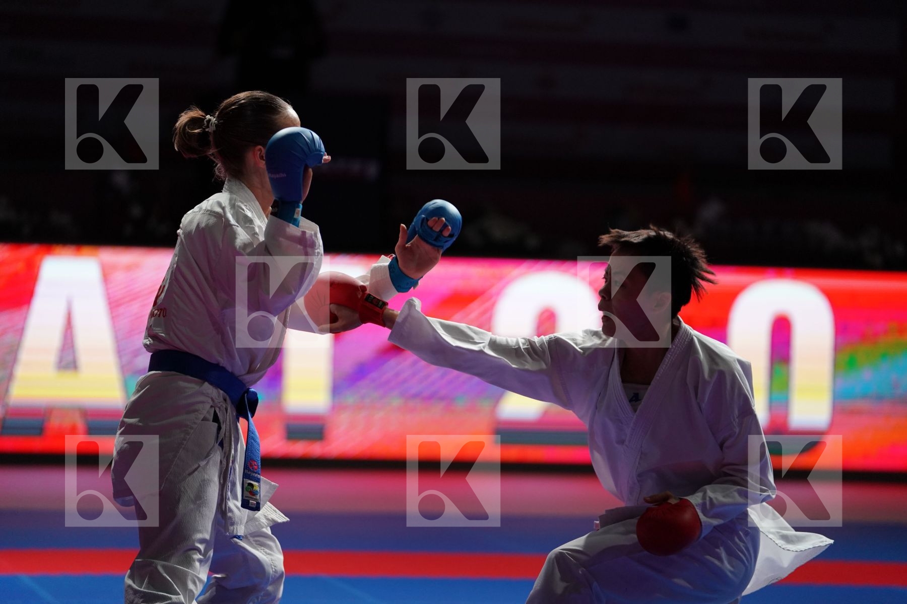 KU TSUI-PING (CHINESE TAIPEI) vs PLANK BETTINA (AUSTRIA) in Senior Kumite -50 Kg - Bronze bout