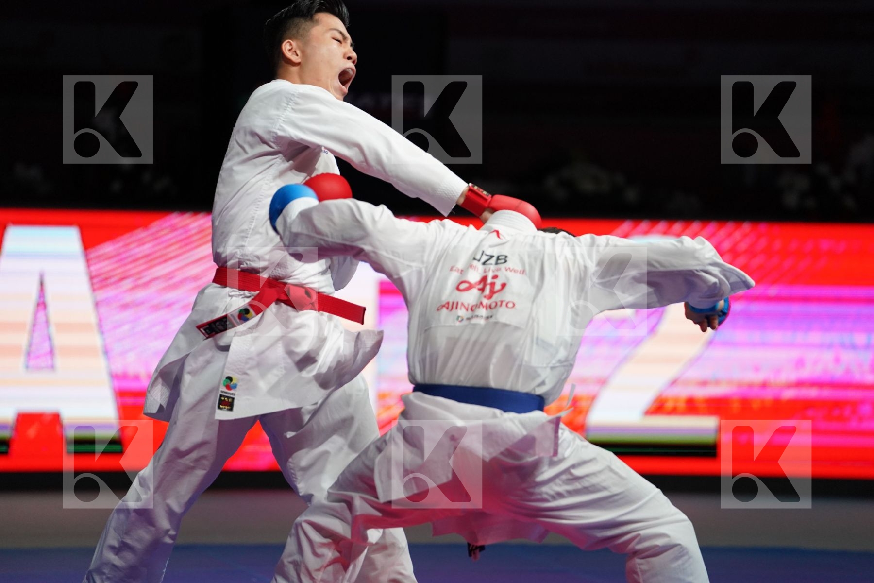 MINAMI YUNOSUKE (JAPAN) VS SAYMATOV SADRIDDIN (UZBEKISTAN) in Senior Kumite -60 Kg - Bronze bout