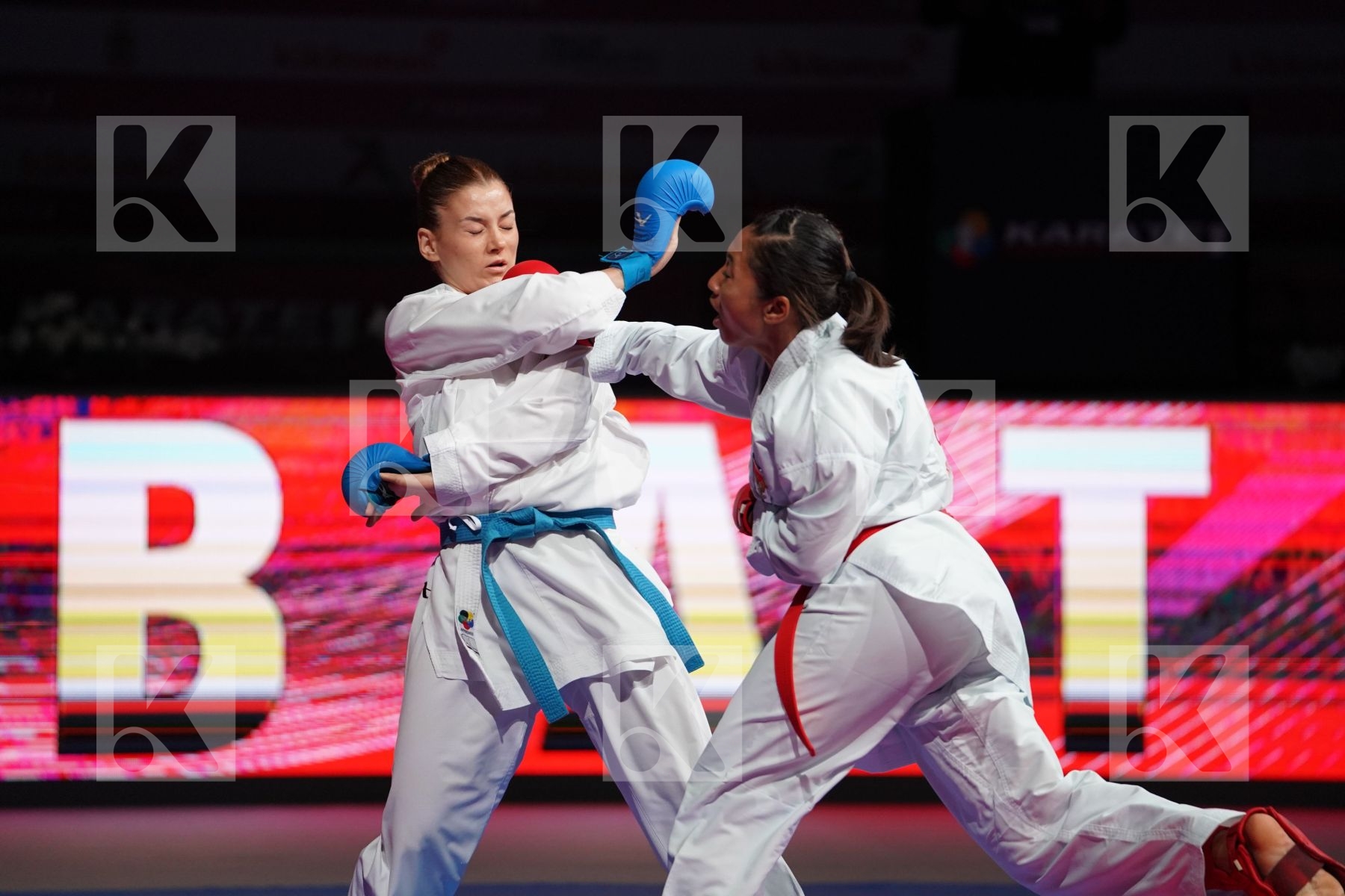 AGUNG SANISTYARANI COK ISTRI (INDONESIA) VS YAKAN TUBA (TURKEY) in Senior Kumite -55 Kg - Bronze bout