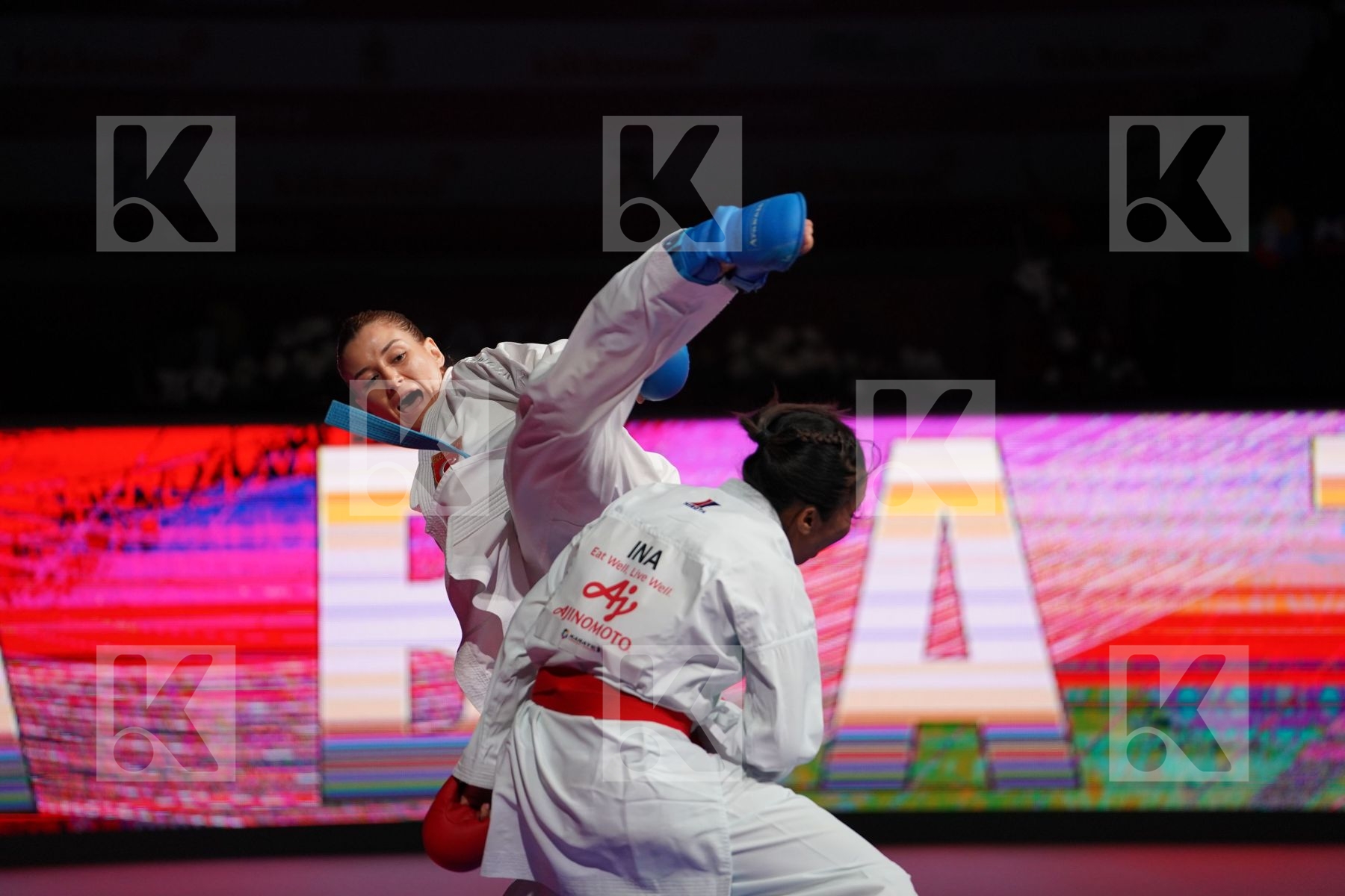 AGUNG SANISTYARANI COK ISTRI (INDONESIA) VS YAKAN TUBA (TURKEY) in Senior Kumite -55 Kg - Bronze bout