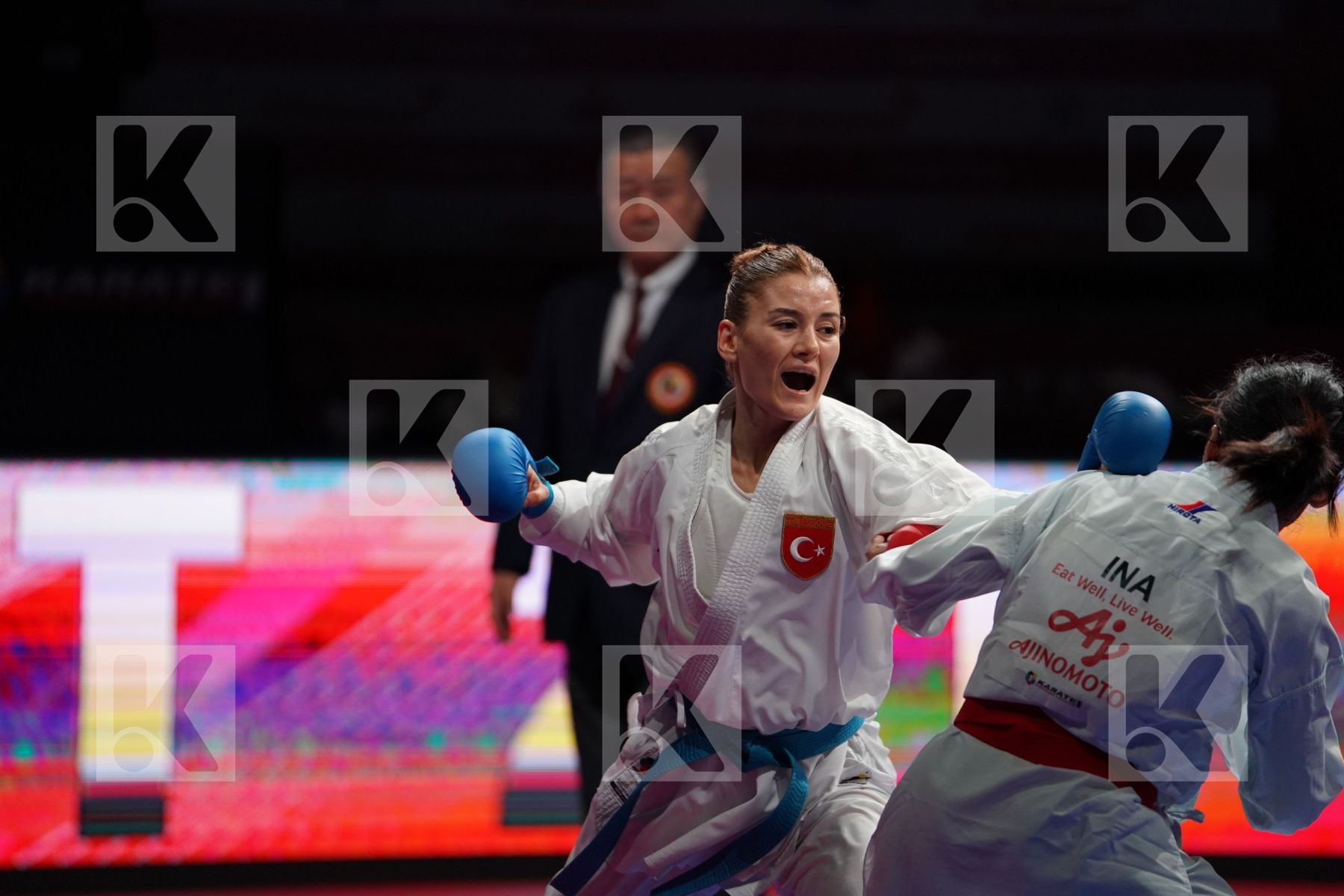 AGUNG SANISTYARANI COK ISTRI (INDONESIA) VS YAKAN TUBA (TURKEY) in Senior Kumite -55 Kg - Bronze bout