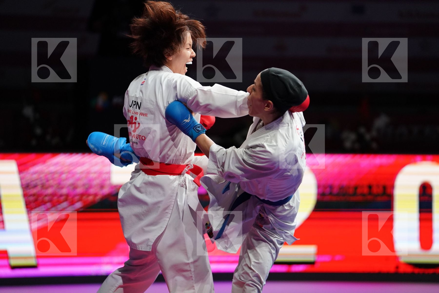 YAMADA SARA (JAPAN) VS KHAKSAR TRAVAT (IRAN) in Senior Kumite -55 Kg - Bronze bout