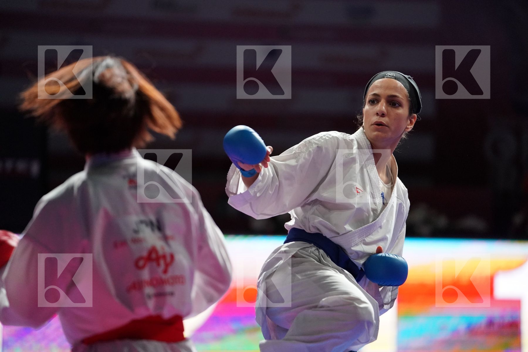 YAMADA SARA (JAPAN) VS KHAKSAR TRAVAT (IRAN) in Senior Kumite -55 Kg - Bronze bout