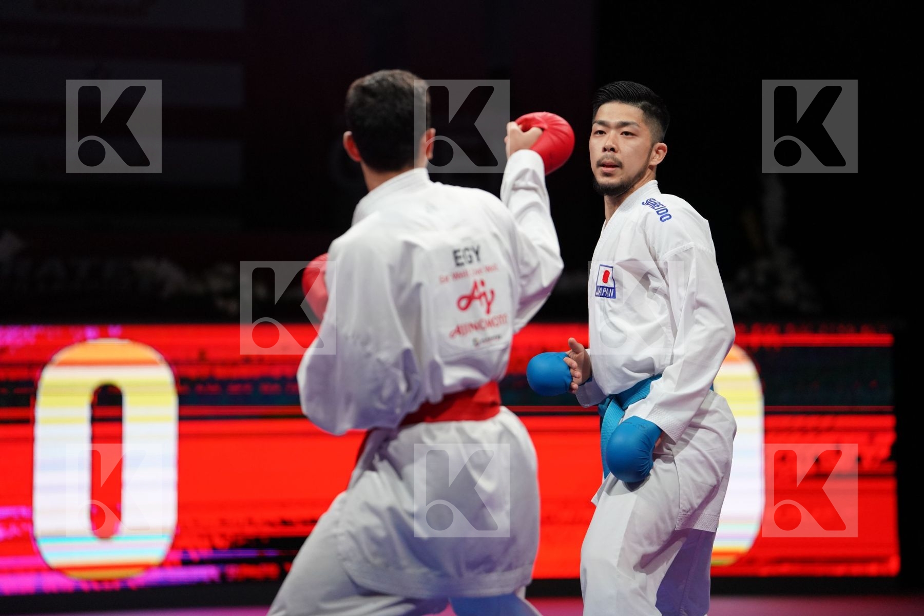 ABDELGAWAD ABDALLA HESHAM (EGYPT) VS SHINOHARA HIROTO (JAPAN) in Senior Kumite -67 Kg - Bronze bout
