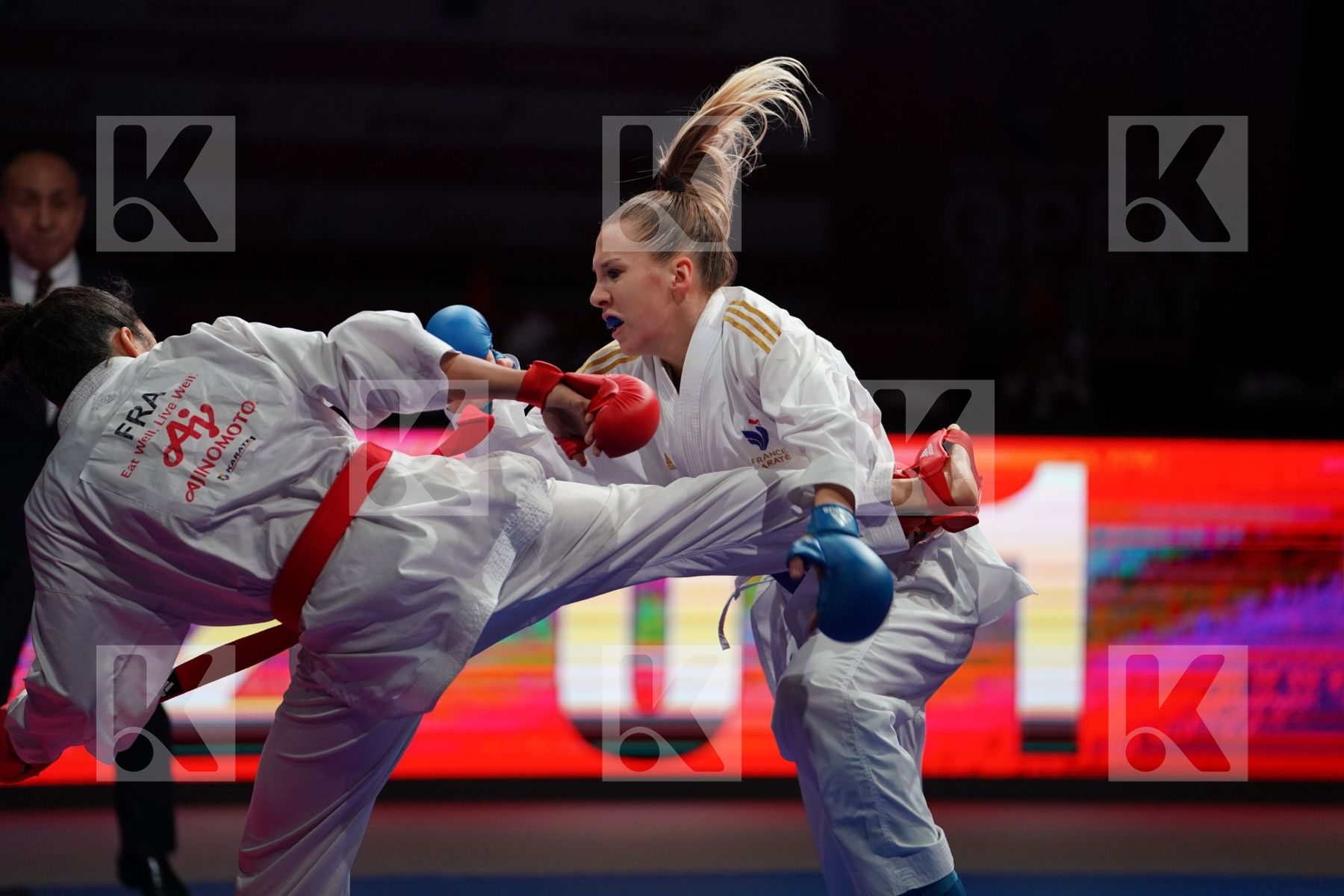 HEURTAULT LEILA (FRANCE) VS PHILIPPE GWENDOLINE (FRANCE) in Senior Kumite -61 Kg - Bronze bout