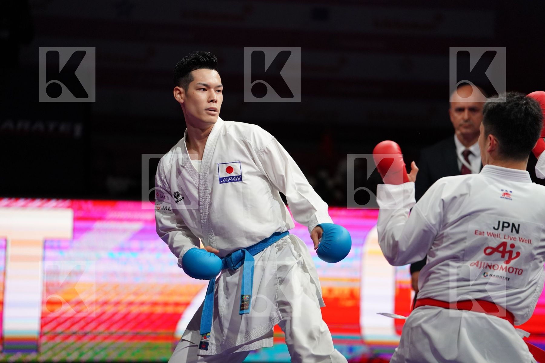 NAKAMURA RYOTA (JAPAN) VS NISHIMURA KEN (JAPAN) in Senior Kumite -75 Kg - Bronze bout
