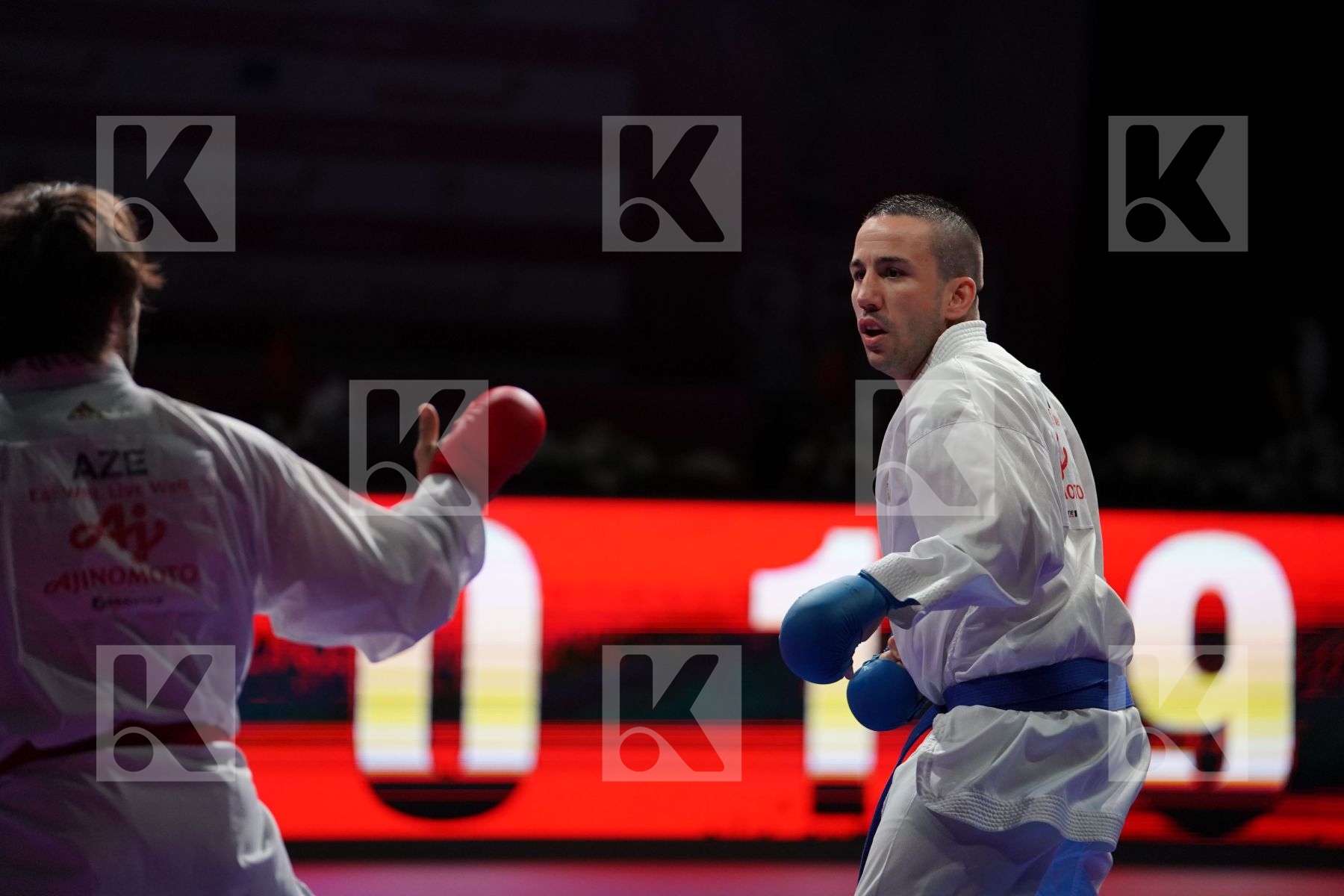 AGHAYEV RAFAEL (AZERBAIJAN) VS DA COSTA LOGAN (FRANCE) in Senior Kumite -75 Kg - Bronze bout