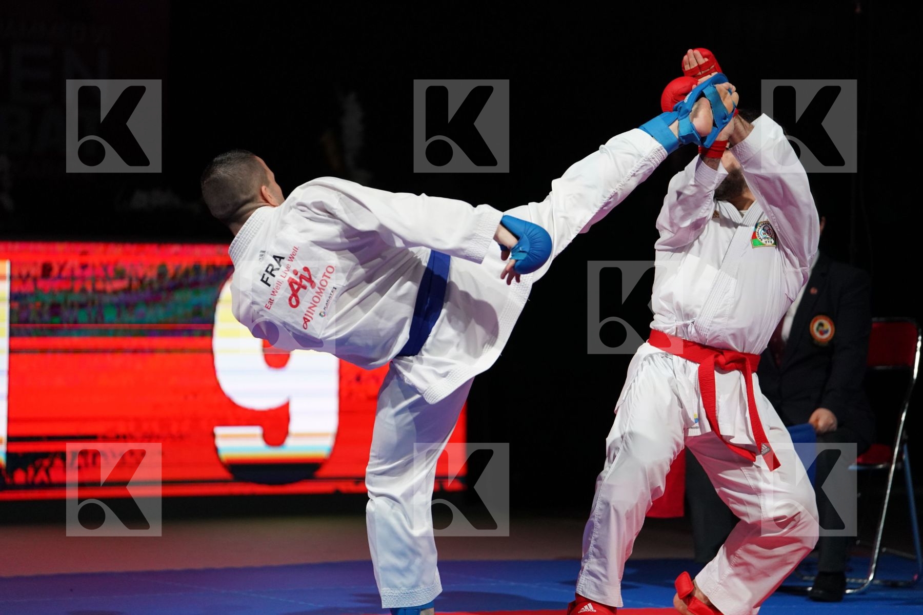 AGHAYEV RAFAEL (AZERBAIJAN) VS DA COSTA LOGAN (FRANCE) in Senior Kumite -75 Kg - Bronze bout