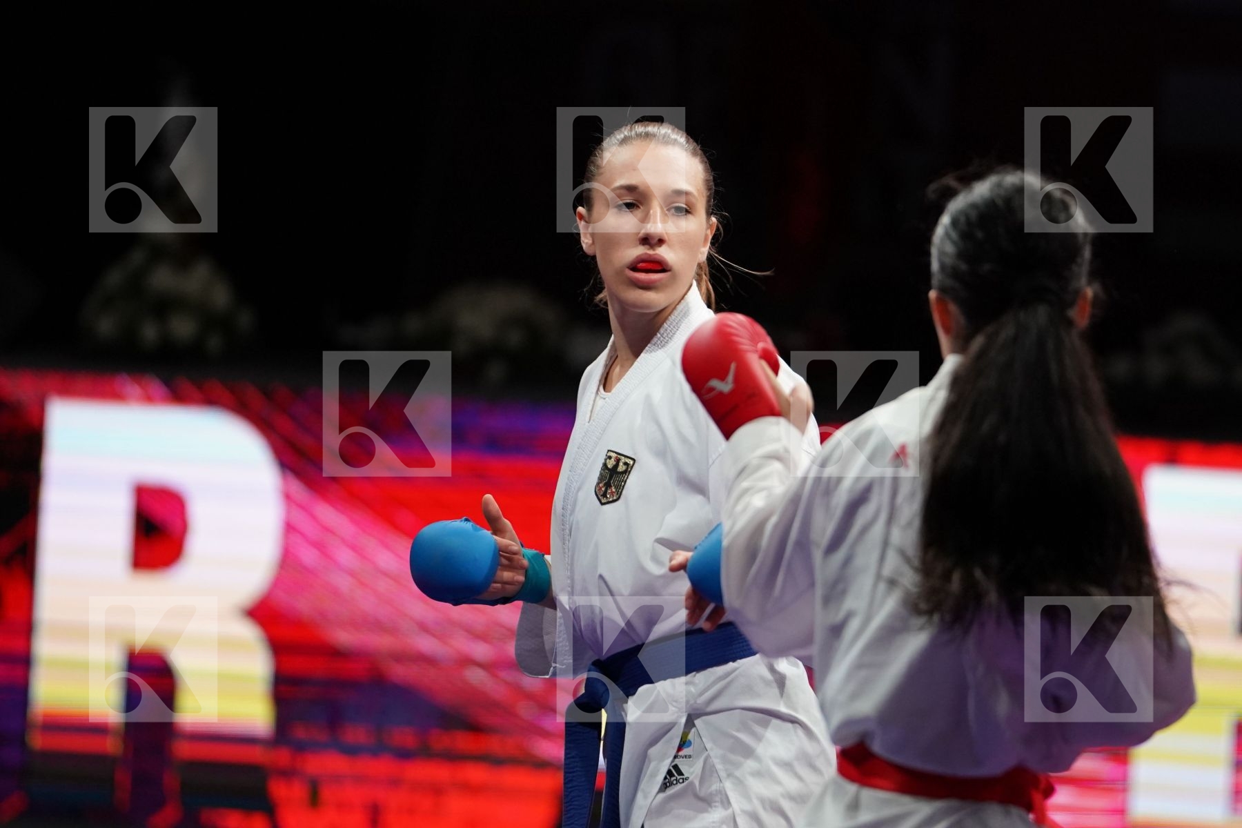 PANETSIDOU VASILIKI (GREECE) VS KNEER JOHANNA (GERMANY) in Senior Kumite -68 Kg - Bronze bout