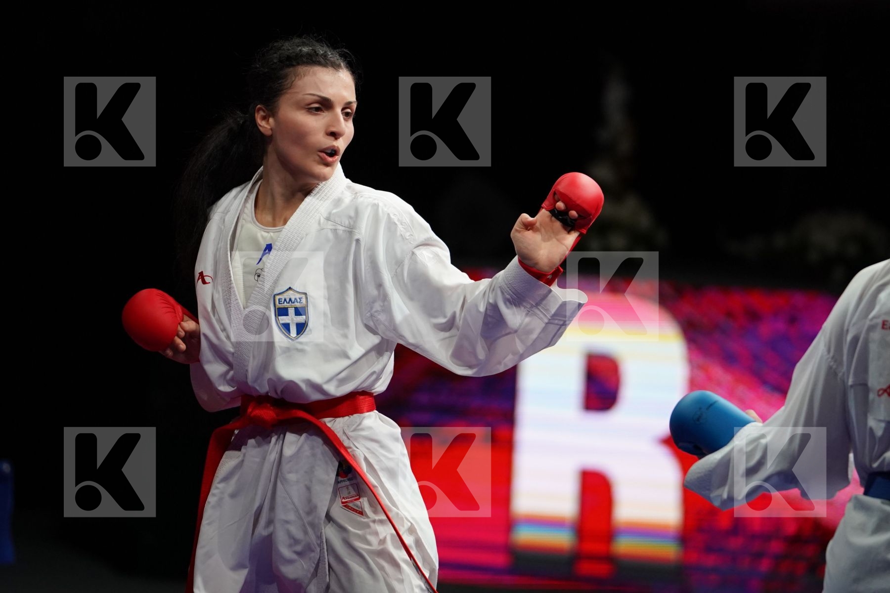 PANETSIDOU VASILIKI (GREECE) VS KNEER JOHANNA (GERMANY) in Senior Kumite -68 Kg - Bronze bout