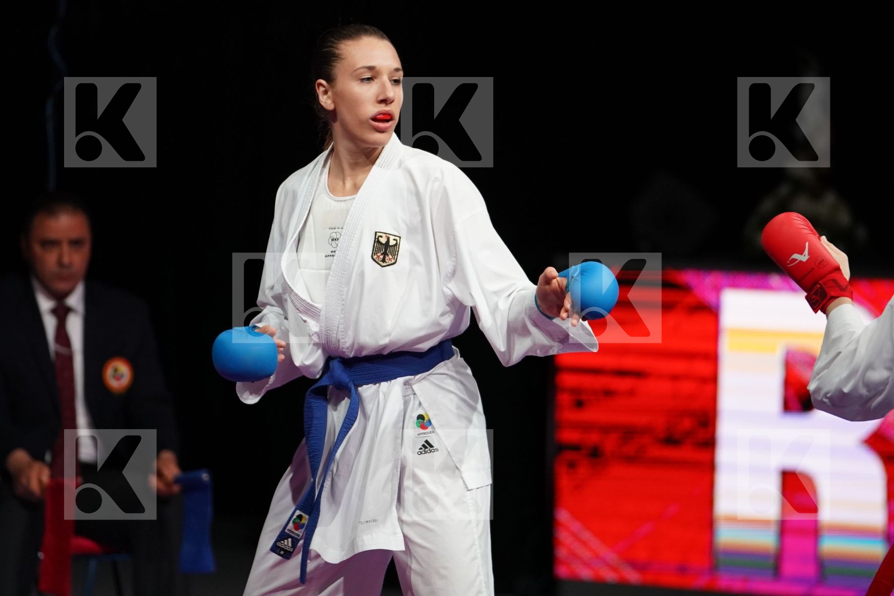 PANETSIDOU VASILIKI (GREECE) VS KNEER JOHANNA (GERMANY) in Senior Kumite -68 Kg - Bronze bout
