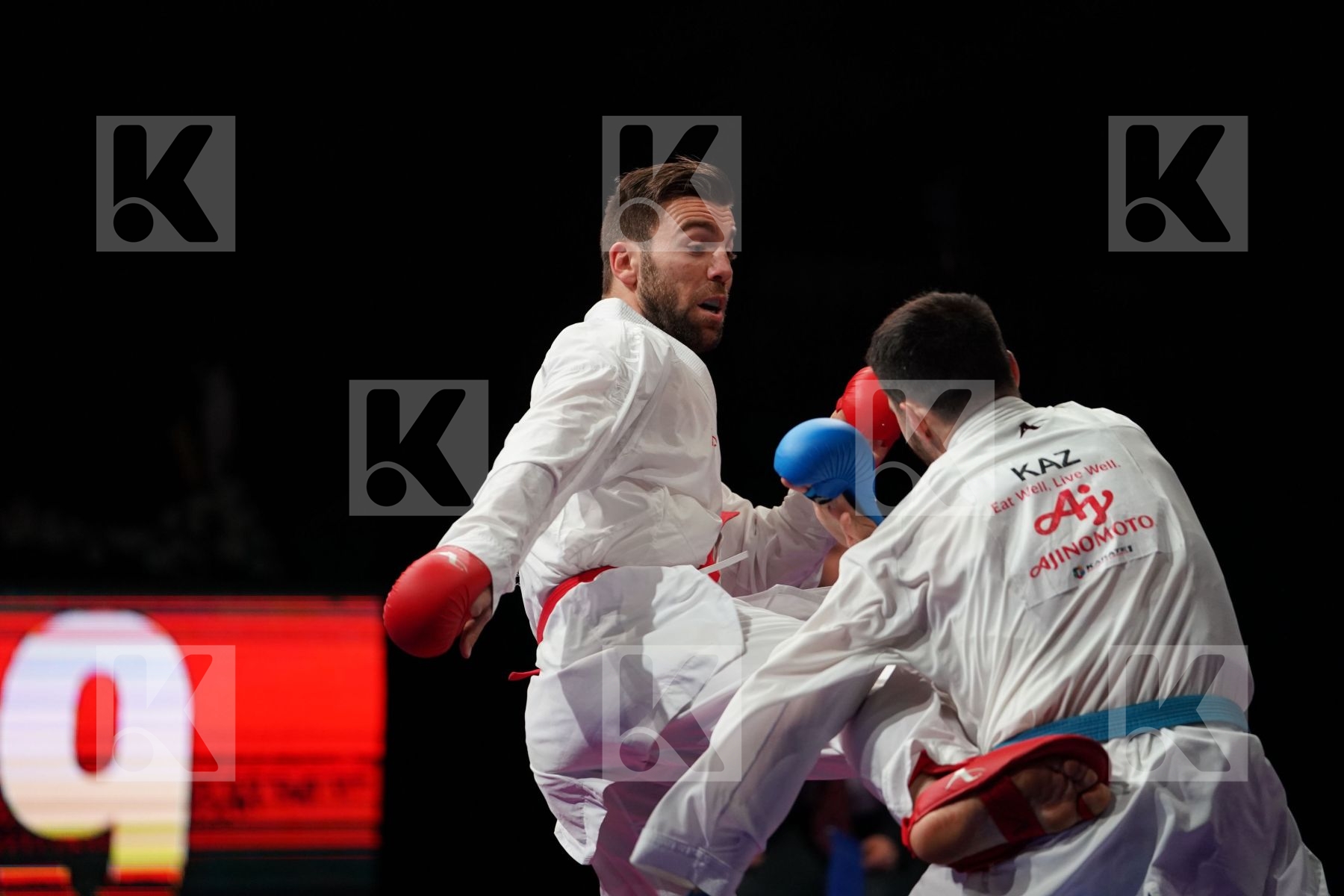 JAKUPI BERAT (MACEDONIA) VS CHIKHMAREV IGOR (KAZAKHSTAN) in Senior Kumite -84 Kg - Bronze bout