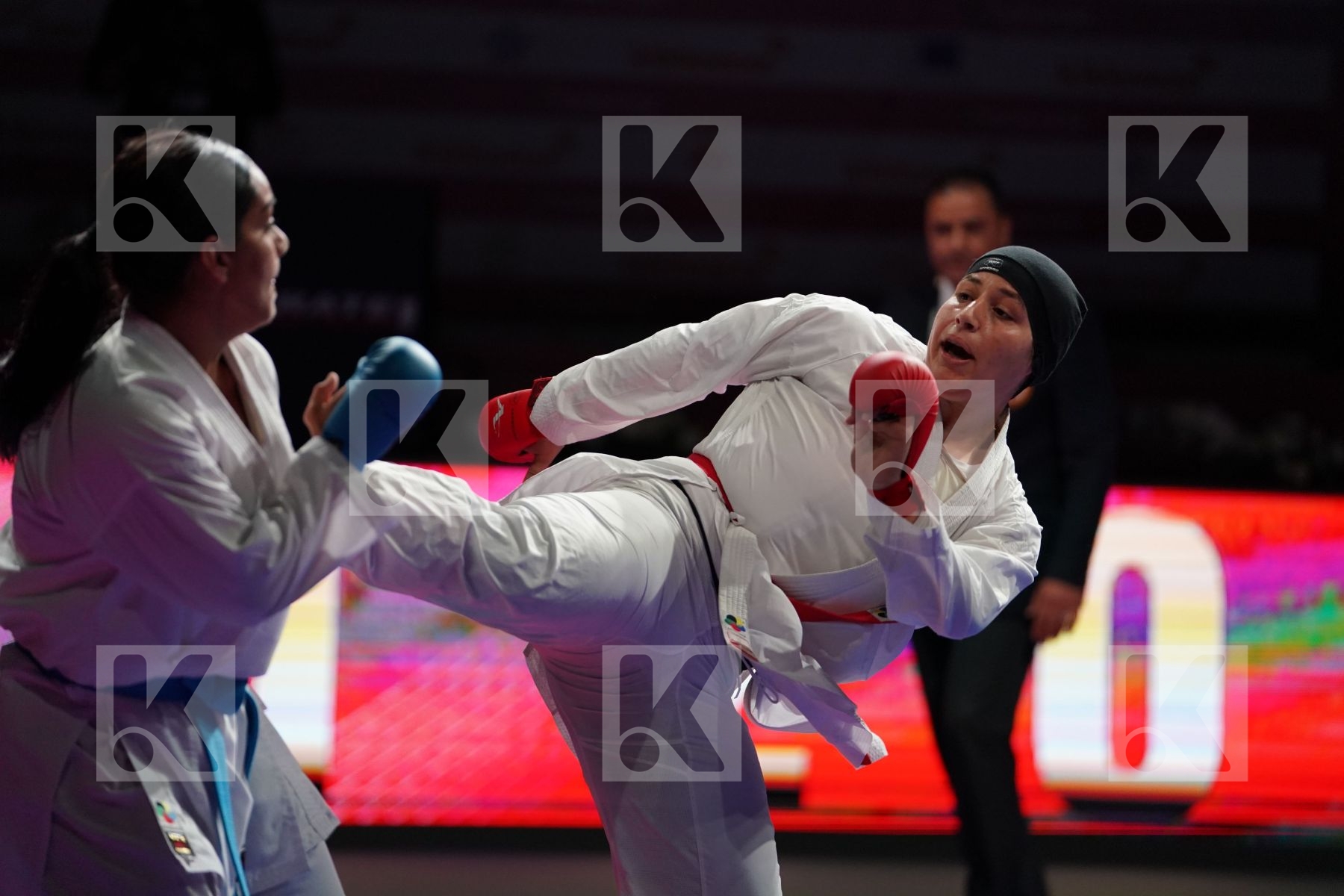 ATIF IMENE (ALGERIA) VS TORRES GARCIA MARIA (SPAIN) in Senior Kumite 68+ Kg - Bronze bout