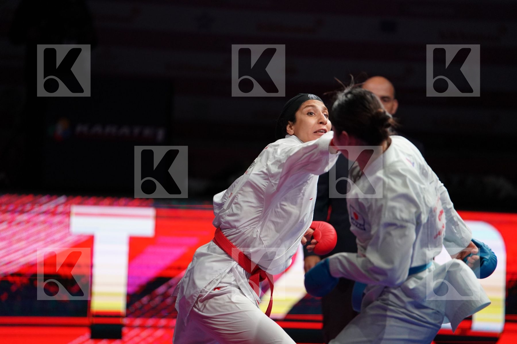 ABBASLI HAMIDEH (IRAN) VS SAITO AYAKA (JAPAN) in Senior Kumite 68+ Kg - Bronze bout